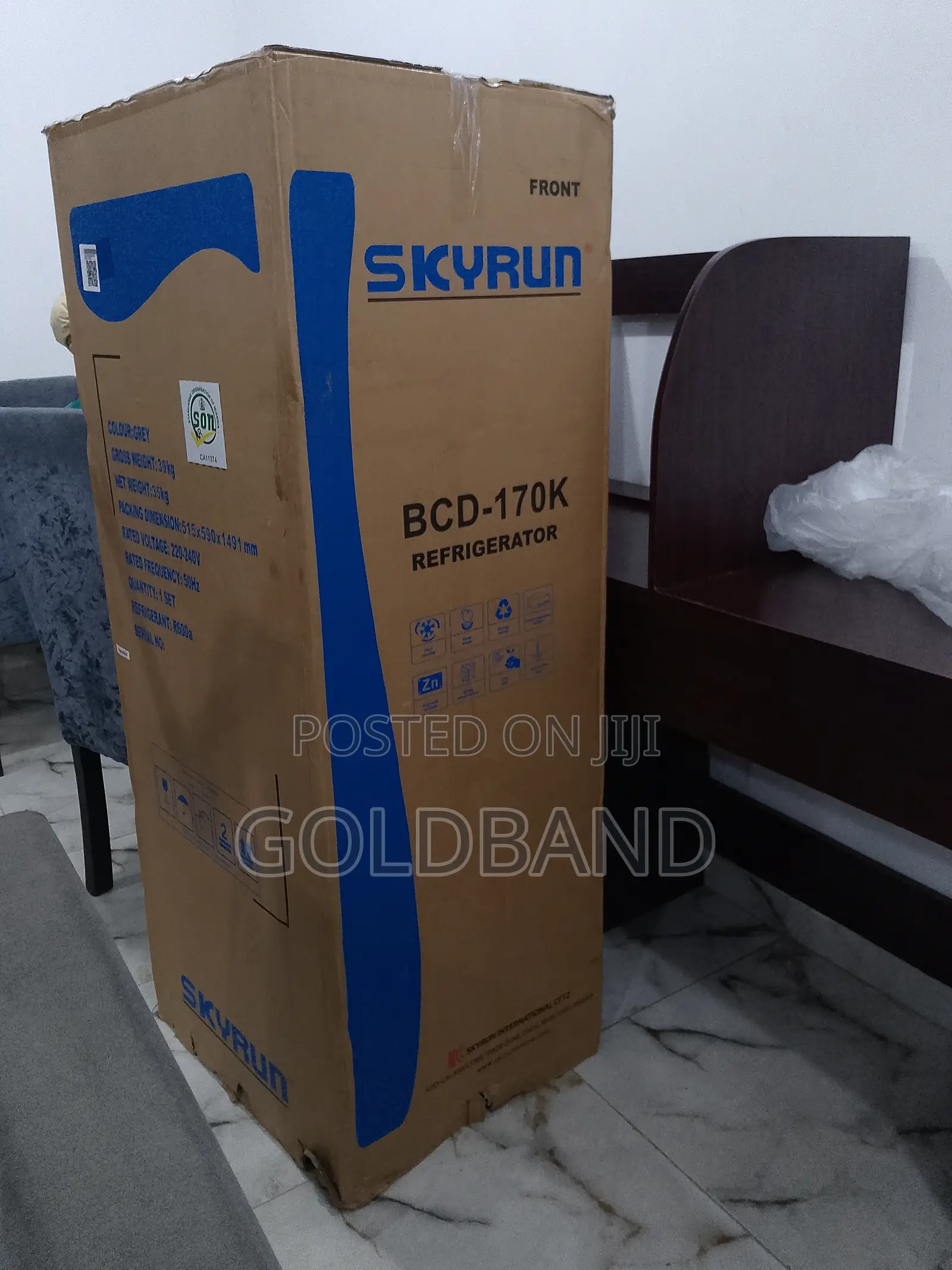 Skyrun BCD- 170l Bottom Freezer Refrigerator