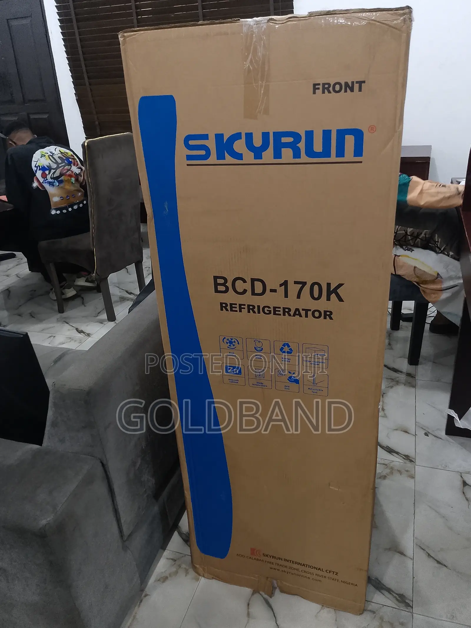 Skyrun BCD- 170l Bottom Freezer Safety-Lock Refrigerator