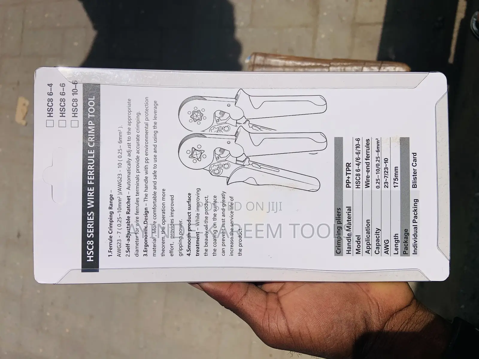 Tubetap Crimping Plier 0.25–6mm With Sets of Ve Terminals