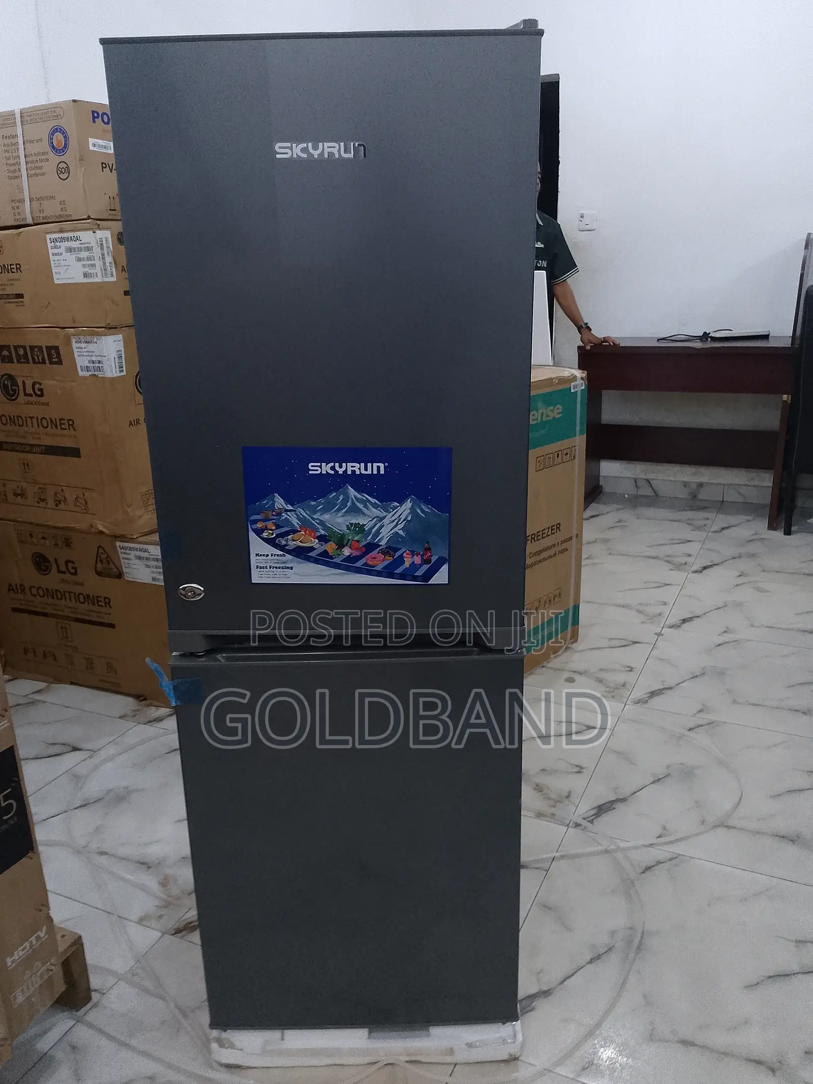 Skyrun BCD- 170l Double Door Bottom Freezer Refrigerator