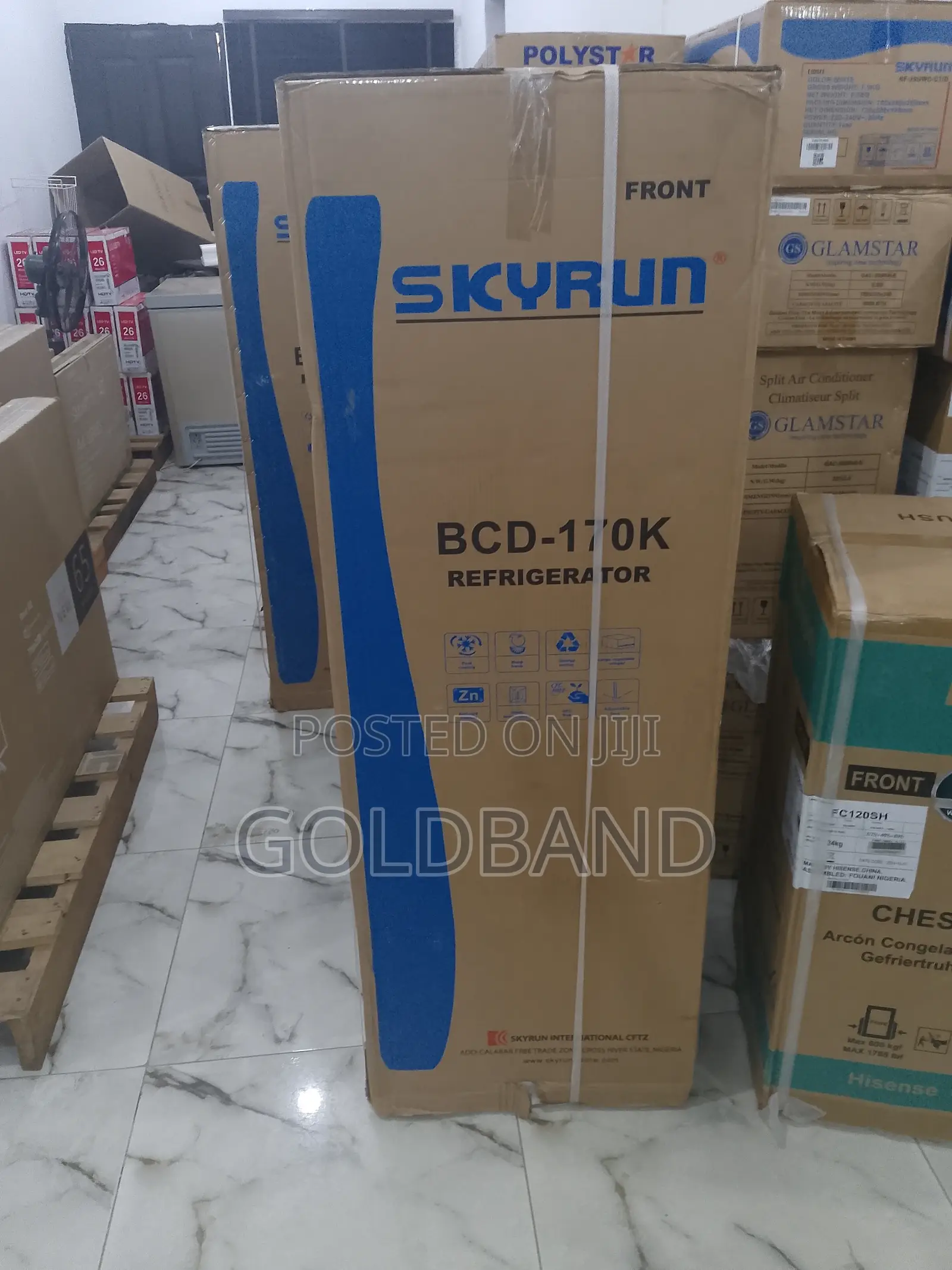 Skyrun BCD- 170l Cooling Blast Double Door Refrigerator
