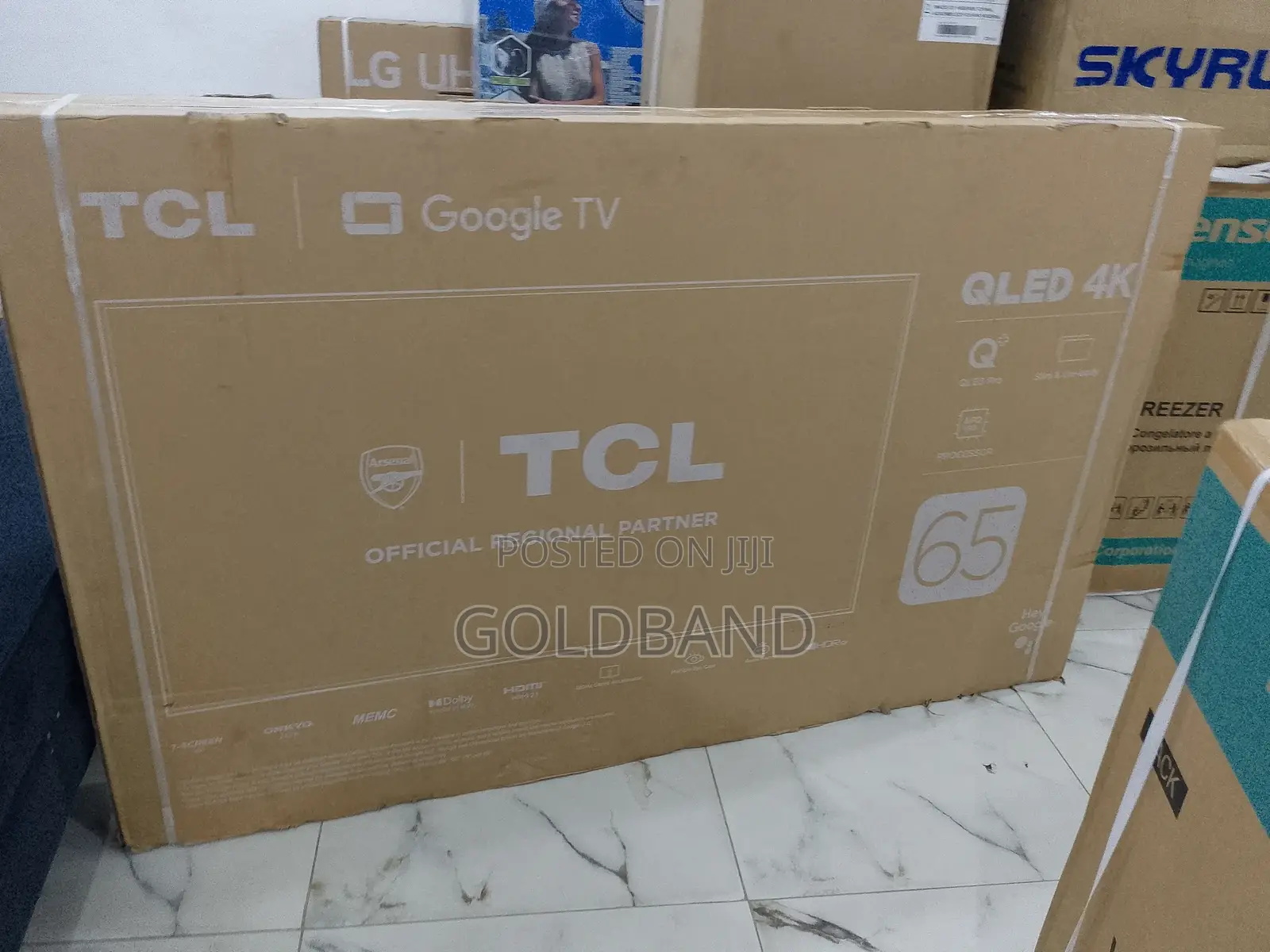 TCL 65 Inches Hd HDR Qled Screen Sensation Google Tv