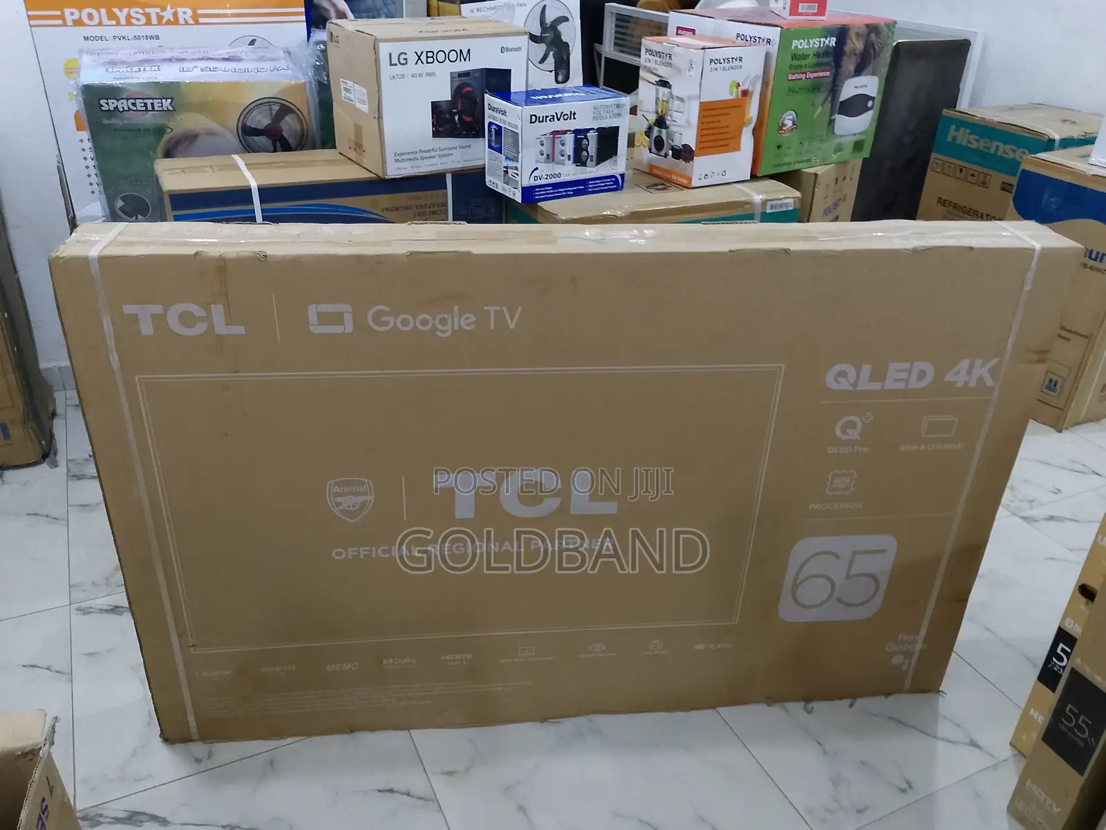 TCL 65 Inches Hd HDR Qled Screen Sensation Google Tv