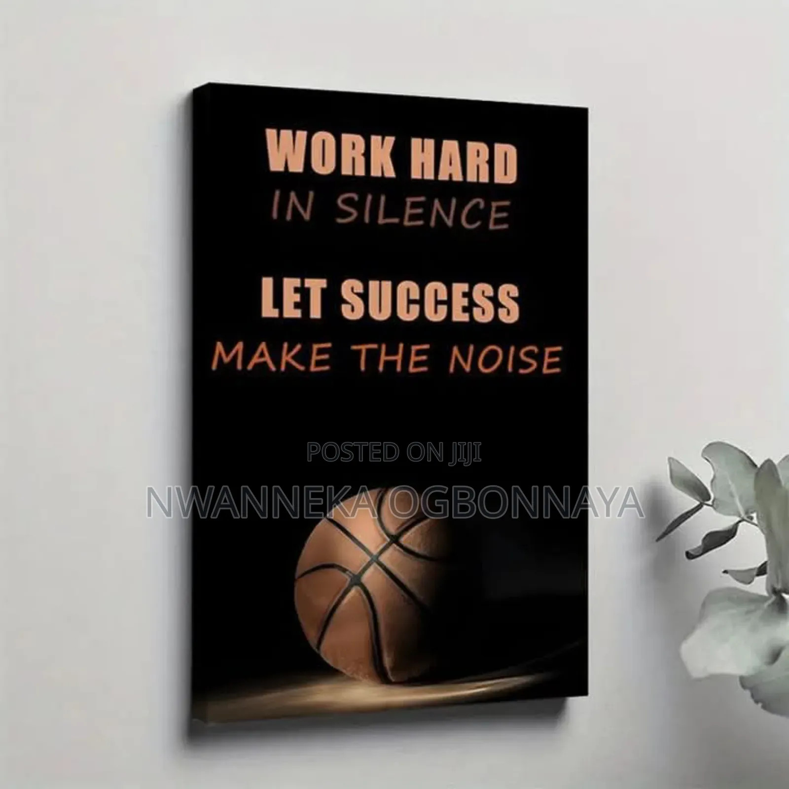 Motivational Basketball Wall Decor