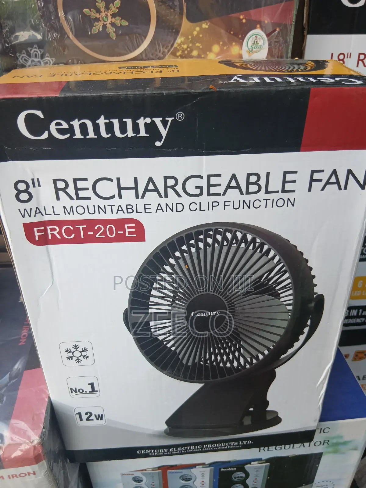 8" Rechargeable Fan