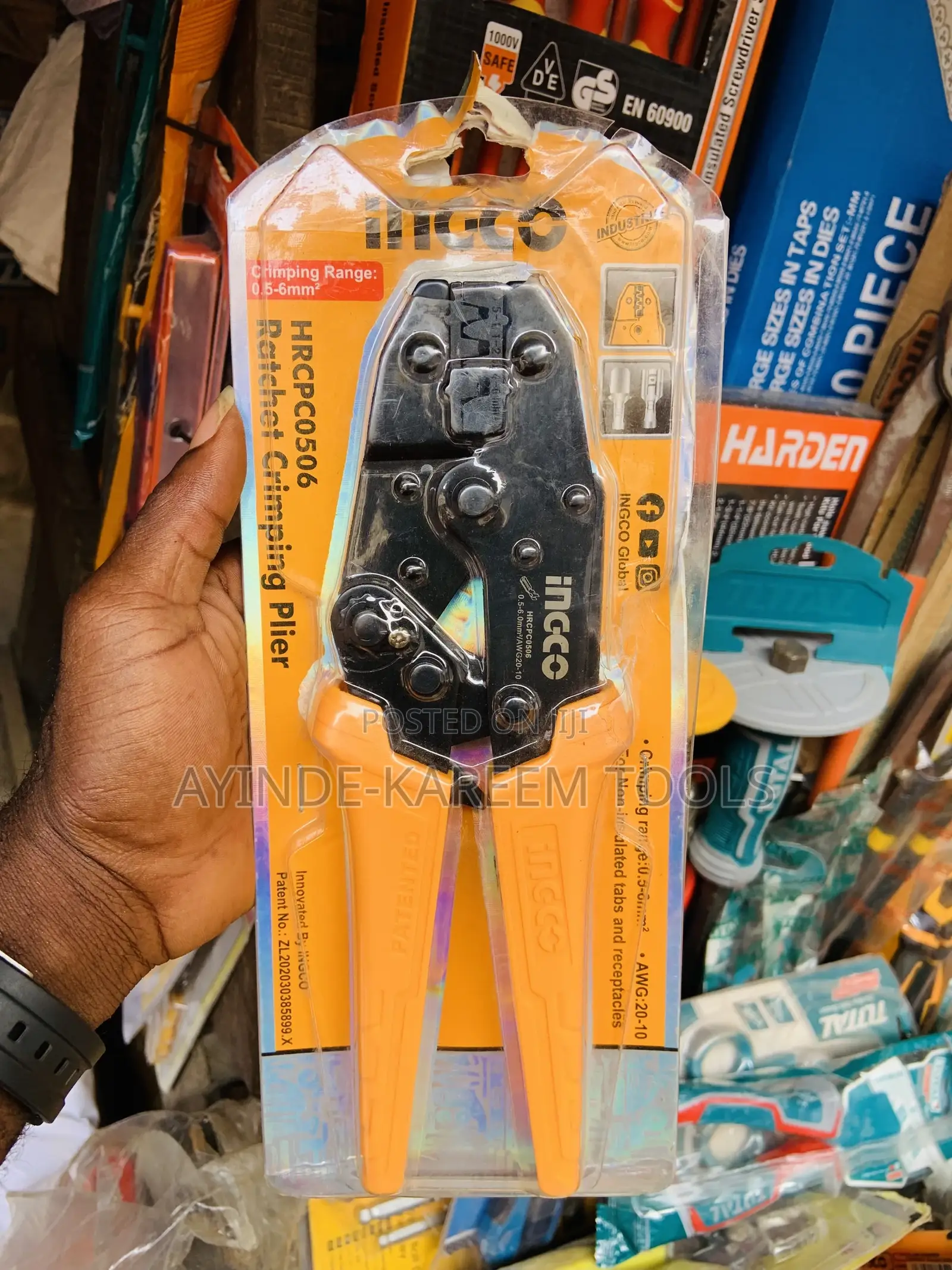 Rachet Crimping Plier(0.5–6mm) Awg 20–10