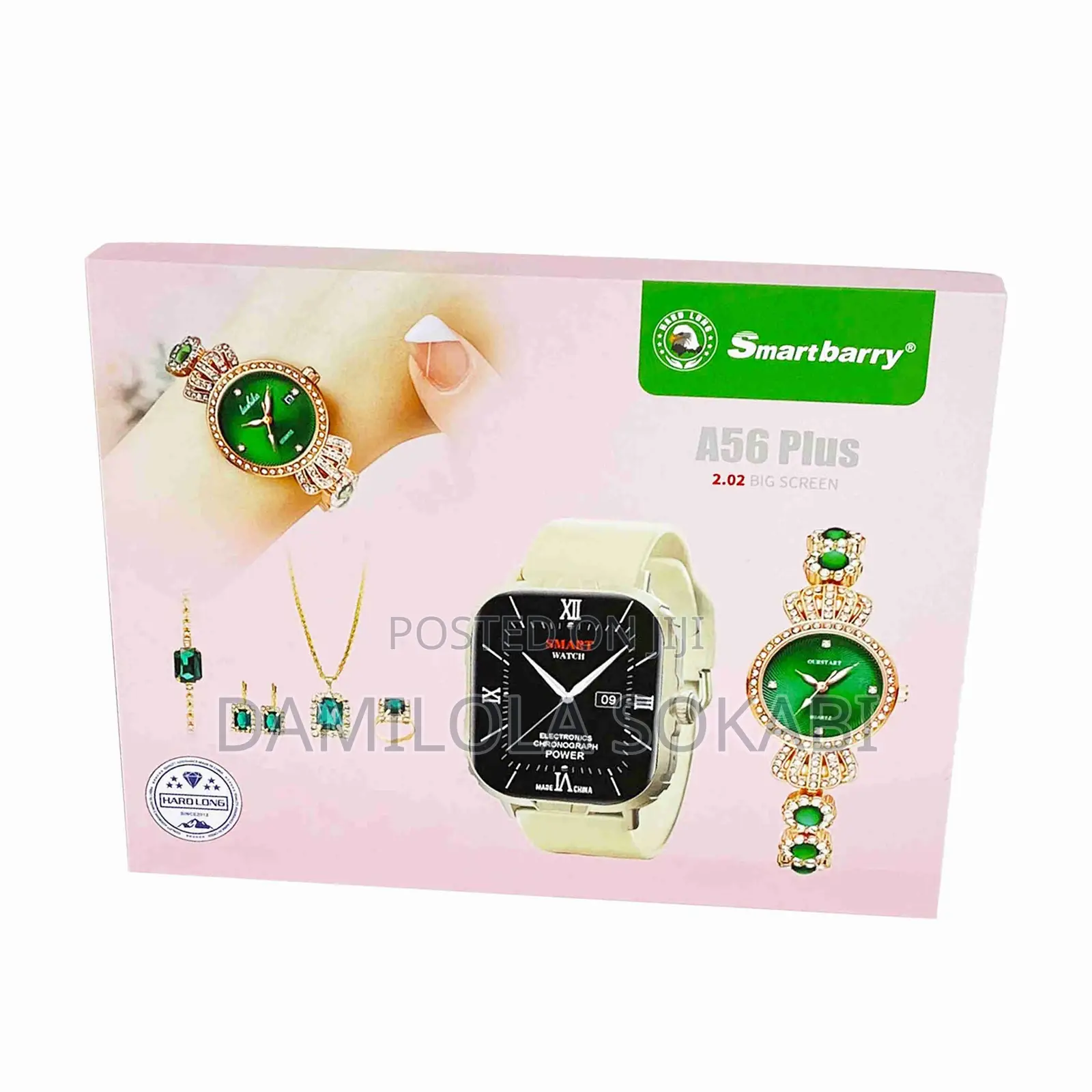 A58 Plus 8in1 Smartwatch 2.02” Combo Set With Jewelry Set
