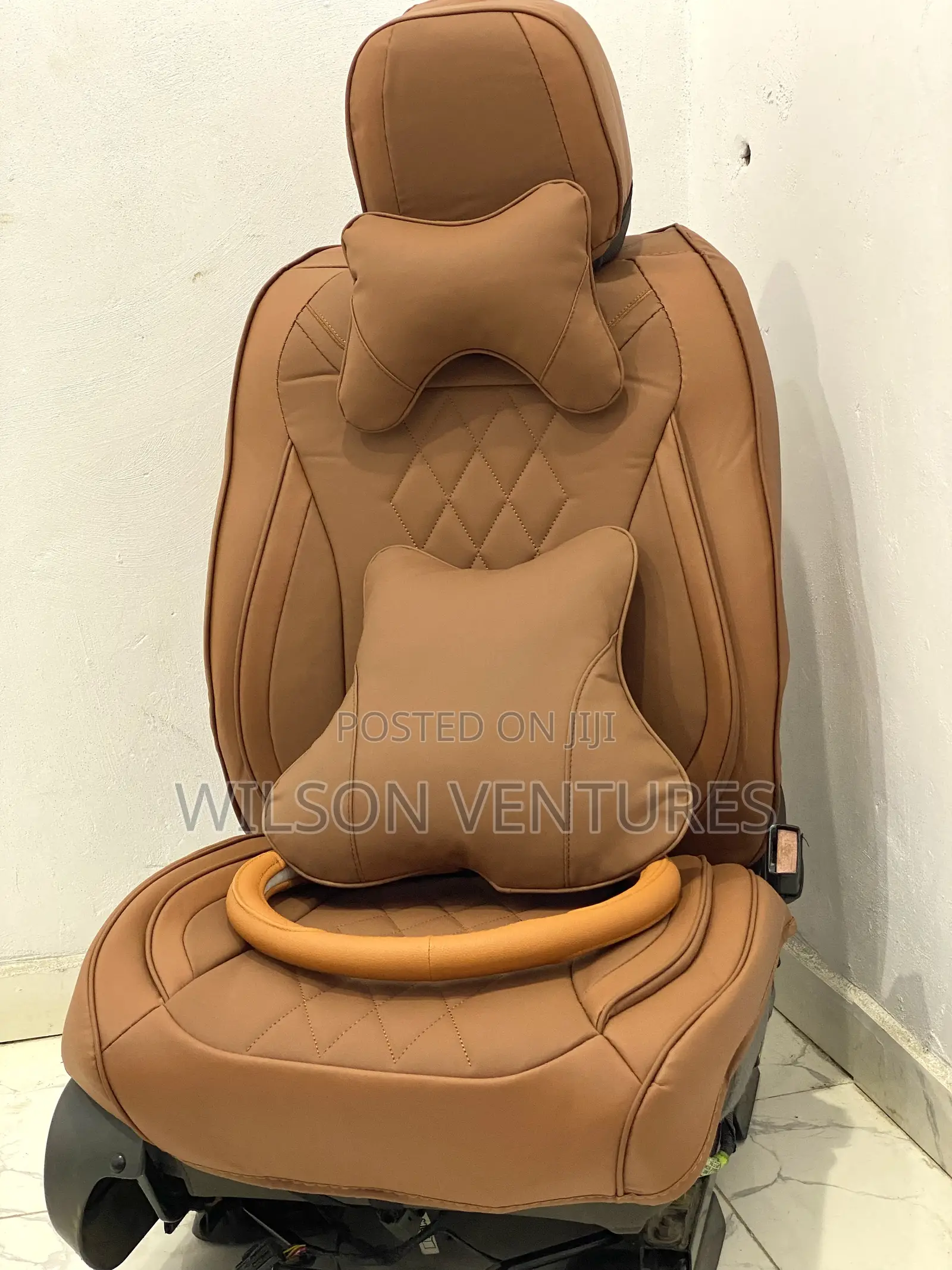Brown Color Leather Car Seat Cover