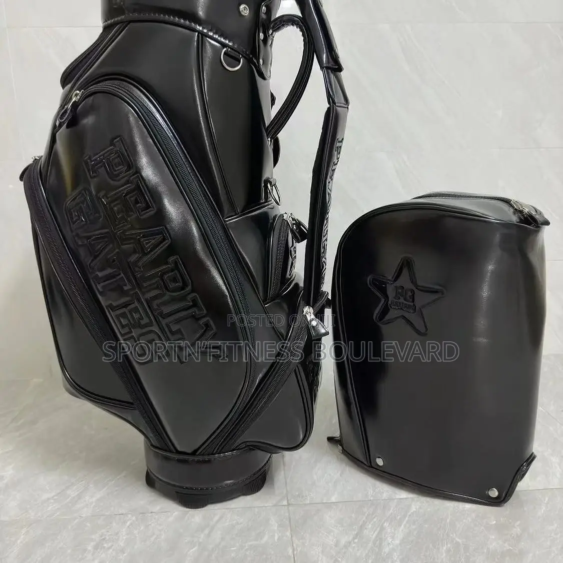 Pearly Gates Gold Leather Golf Bag
