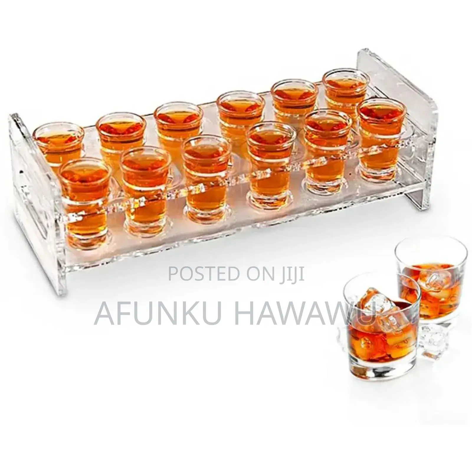 Quality Acrylic 12 Holes Tequila Rack With Side Handle