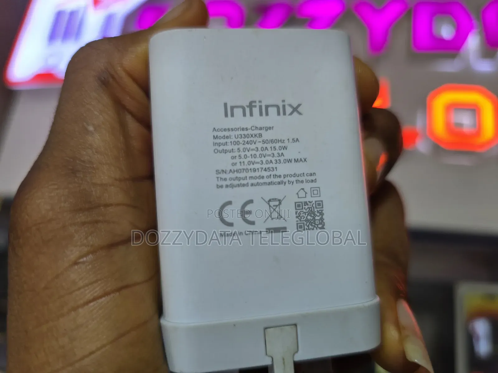 Infinix 33watt U330xkb Followcome Charger (Adapter and Cable