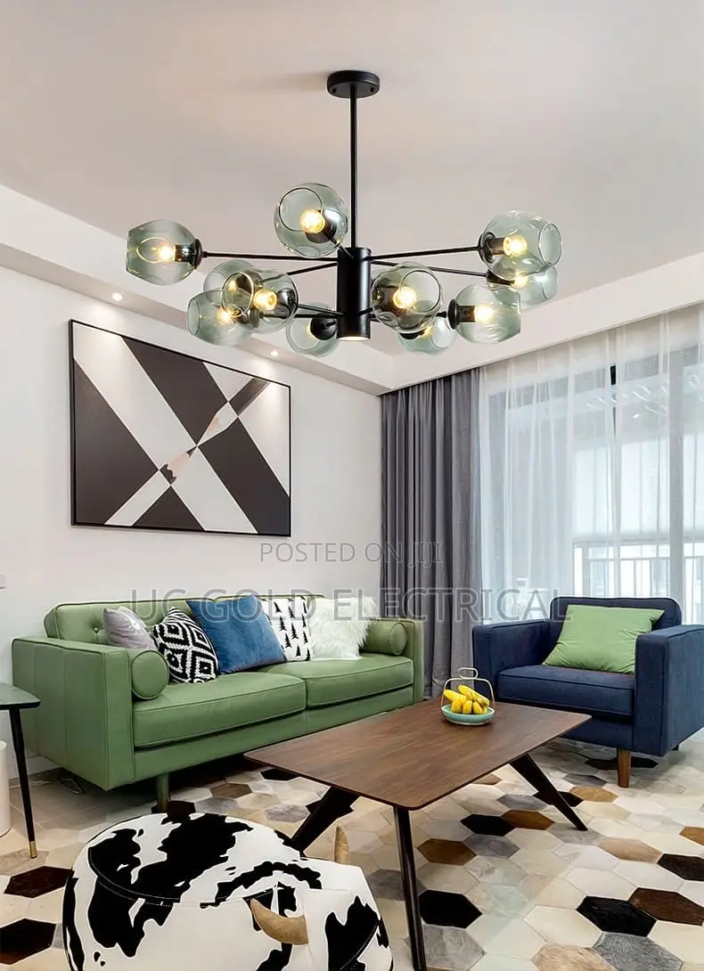 Nordic Minimalist Living Room Chandelier Creative Glass