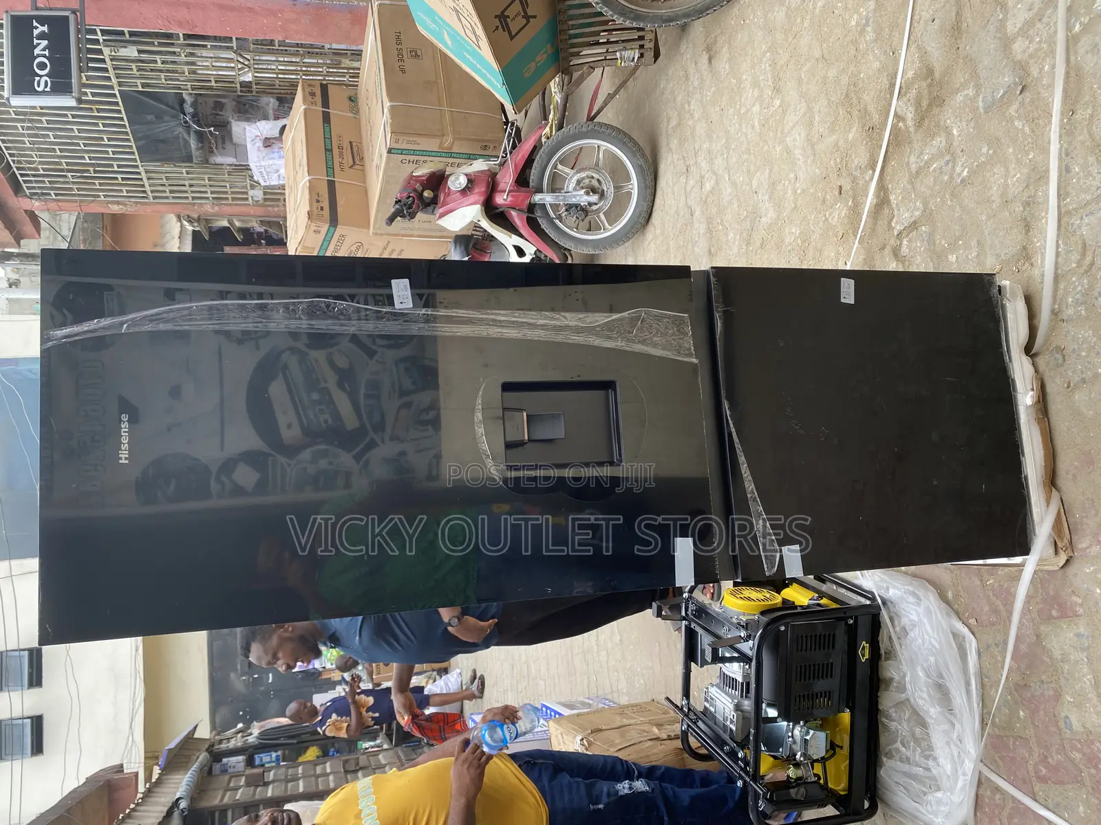 350liter Double Door Refrigerator Black