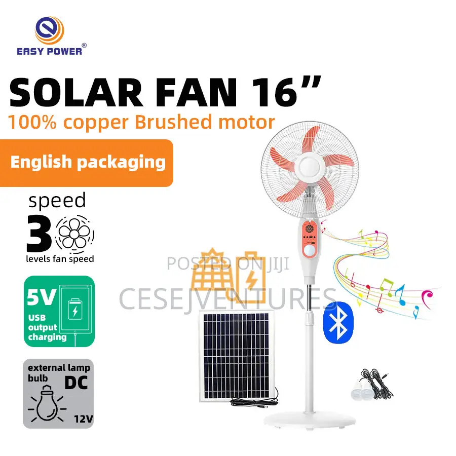 16 Inches Solar Fan With Radio