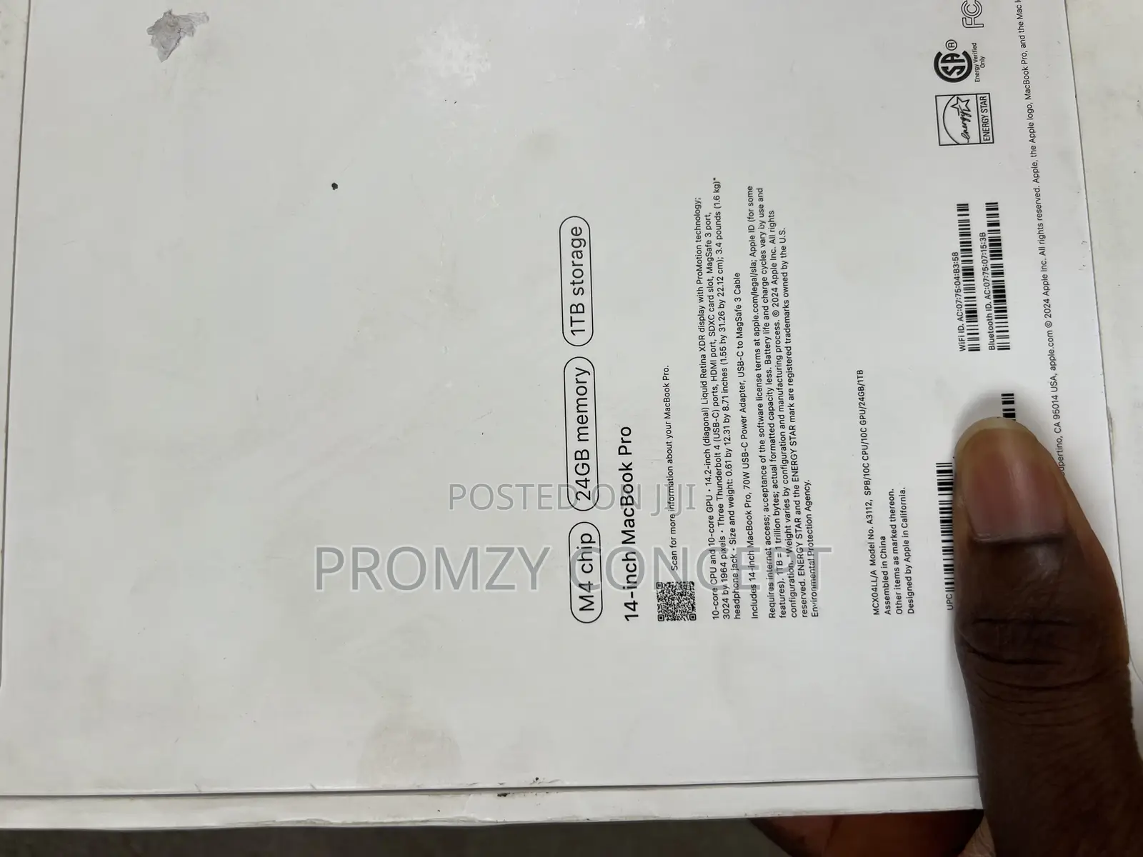 New Laptop Apple MacBook Pro 2024 M4 14-inch 24GB Apple M4 SSD 1T