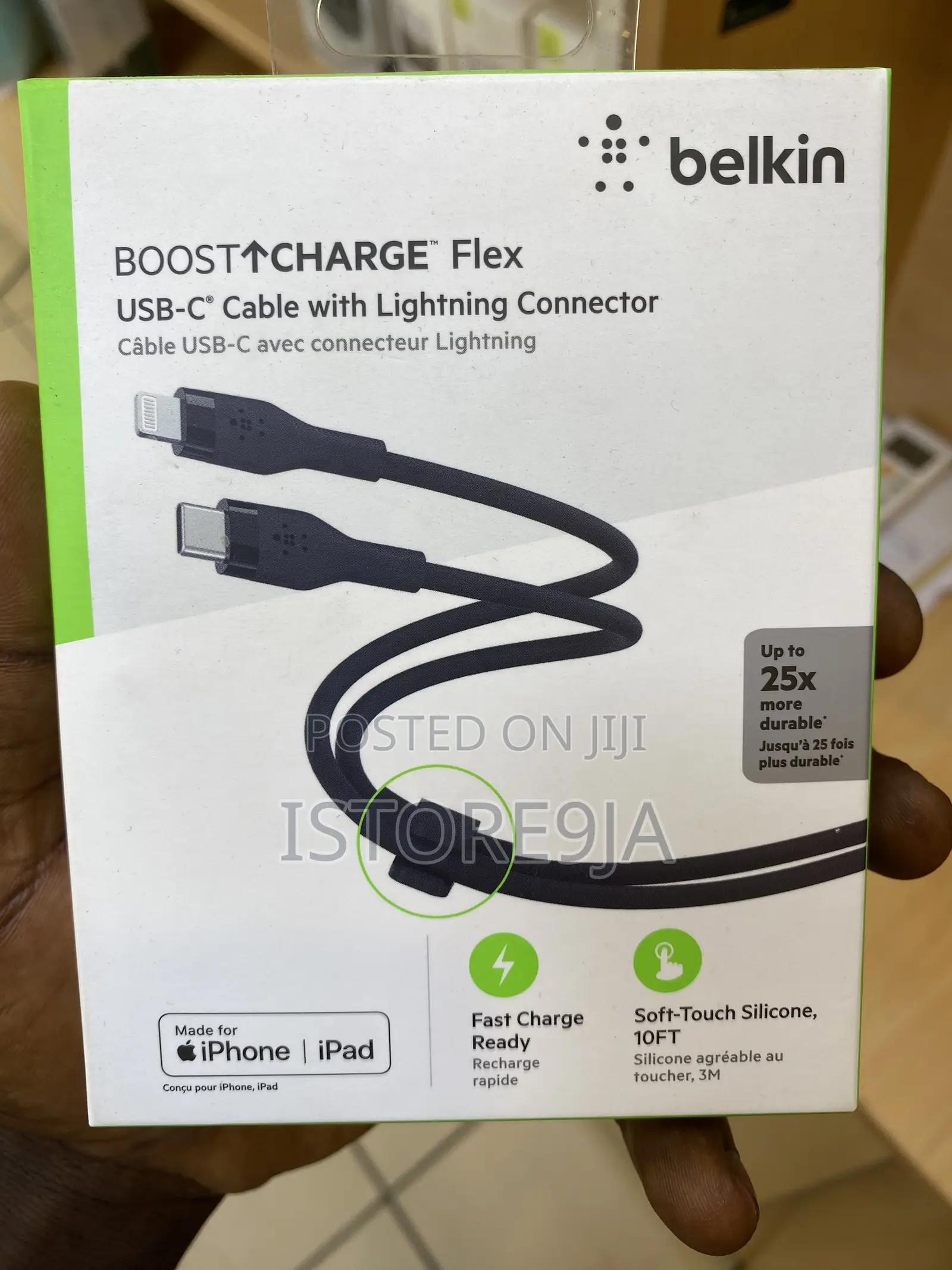 Belkin Boost Charge Flex Usb-C to Lightning Cable 10ft