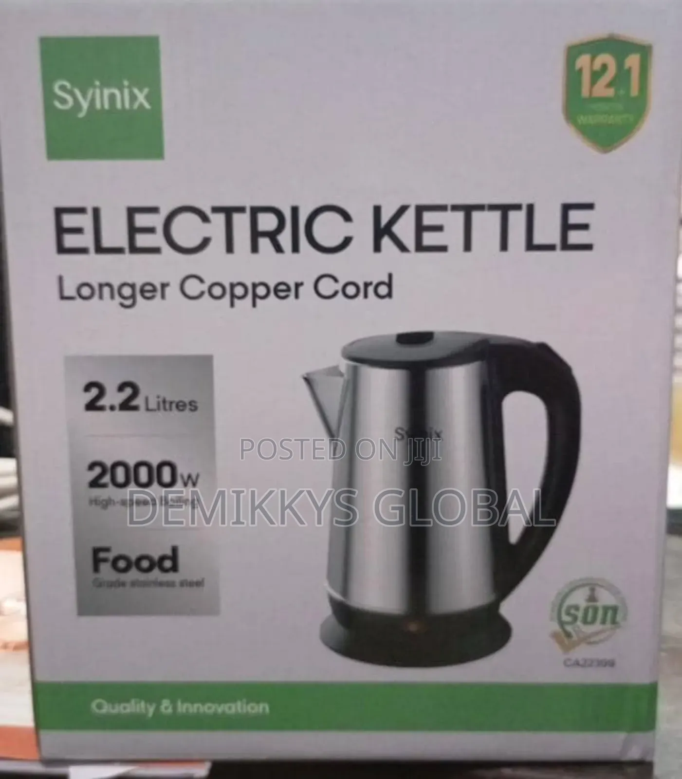 Synix Electric Kettle 2.2 L