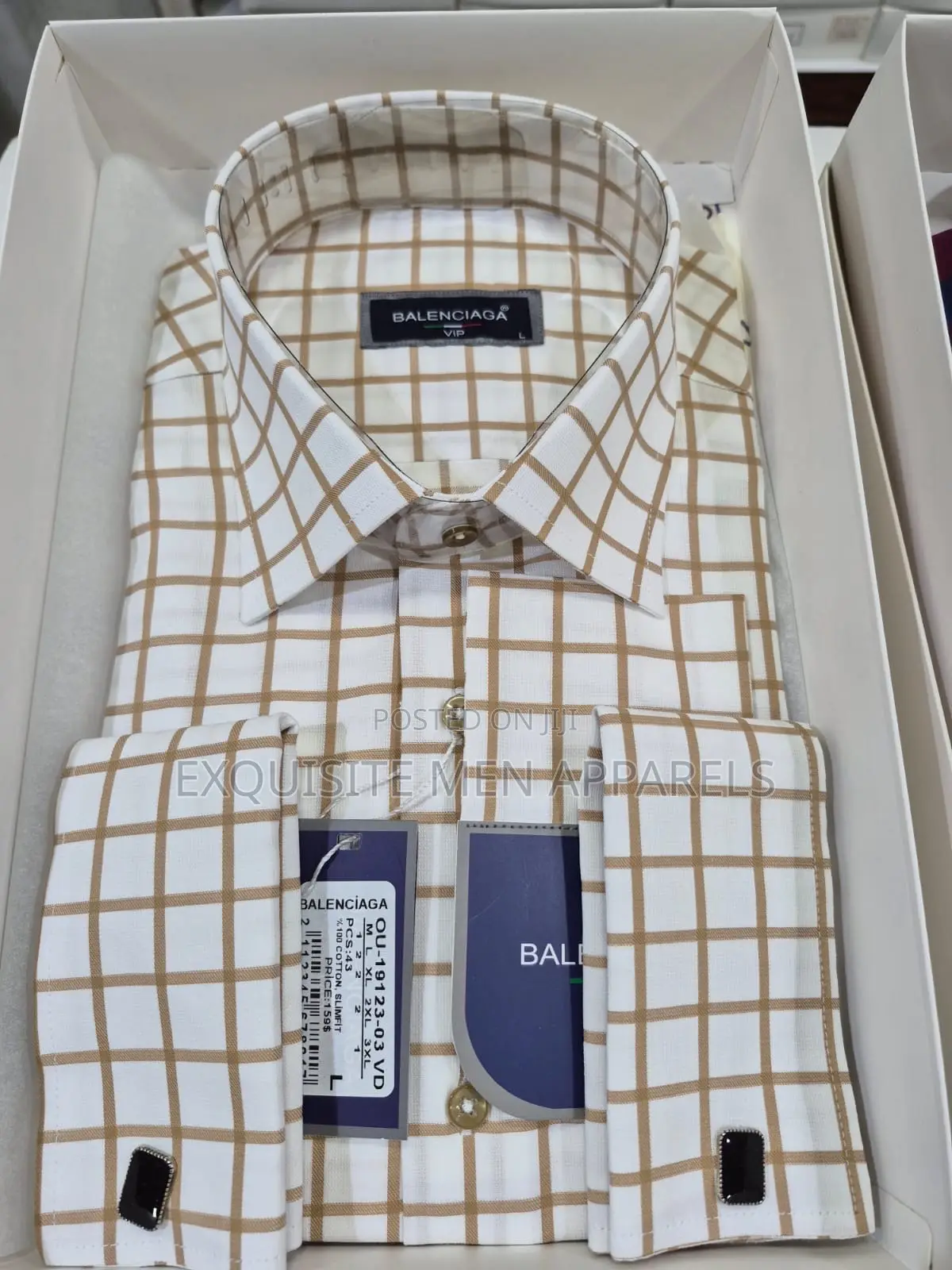 Italian Balenciaga Officials Quality Corporate Men’S Shirt