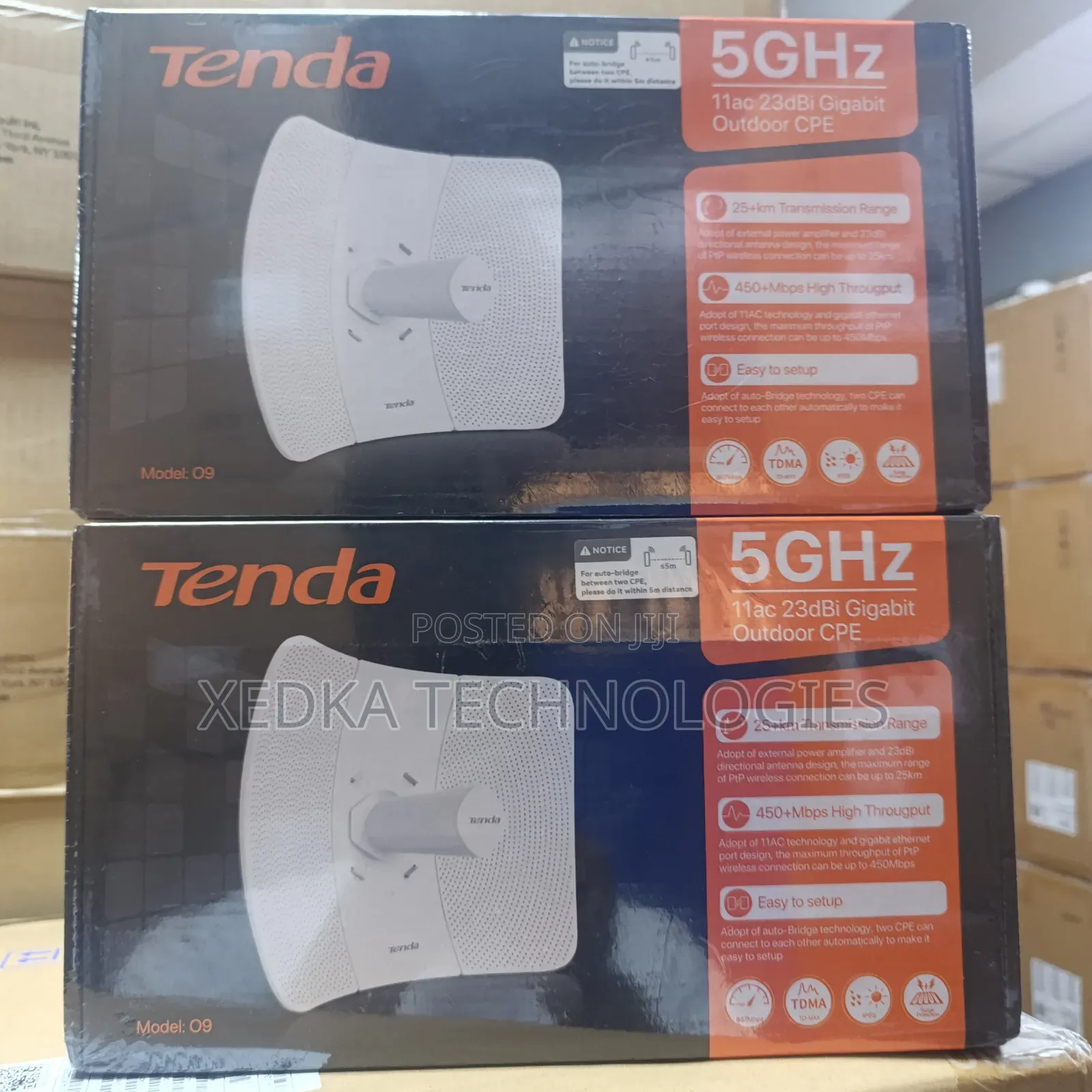 Tenda O9 5ghz 23km+ 11ac 23dbi Gigabit Outdoor Ap Cpe