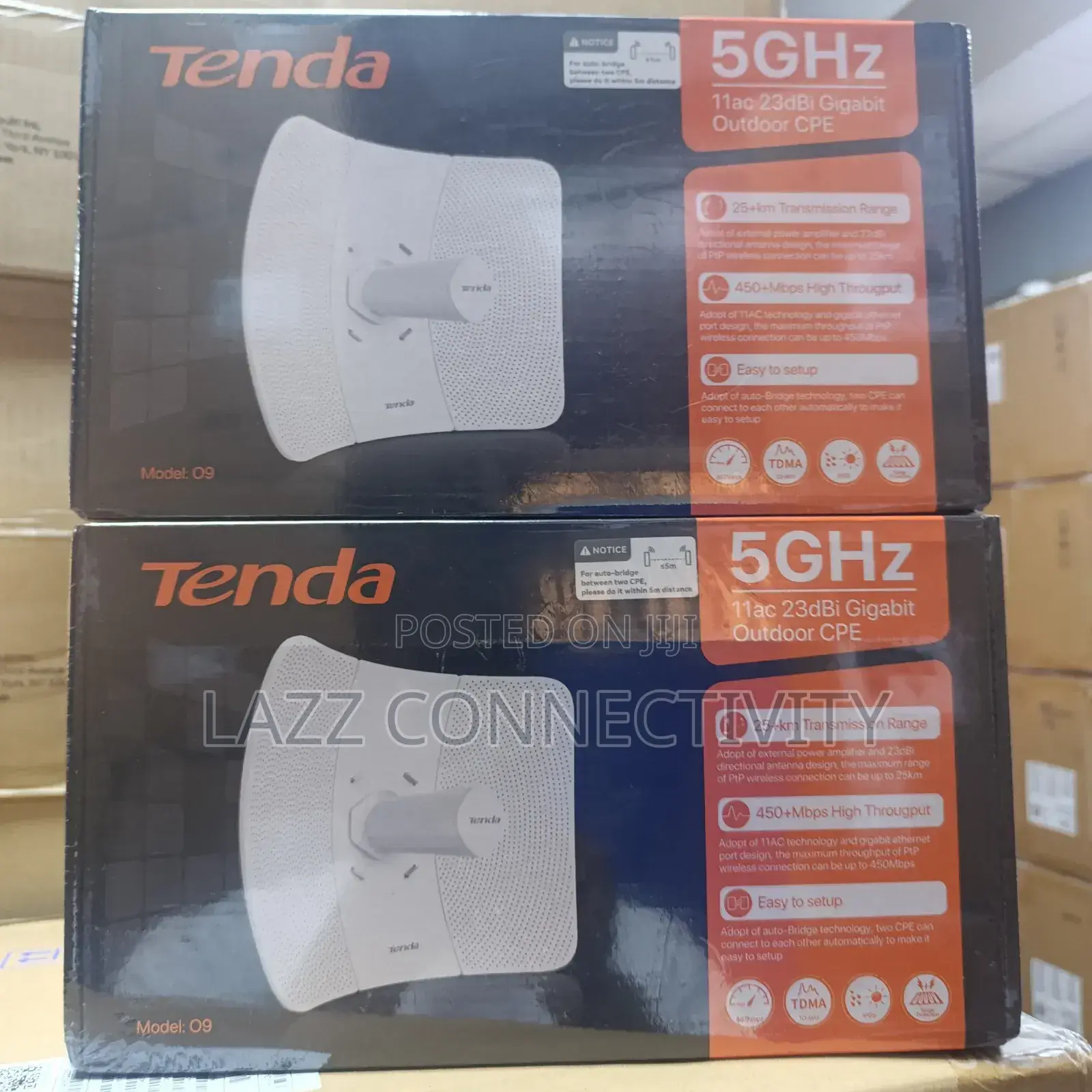 Tenda O9 5ghz 23km+ 11ac 23dbi Gigabit Outdoor Ap Cpe