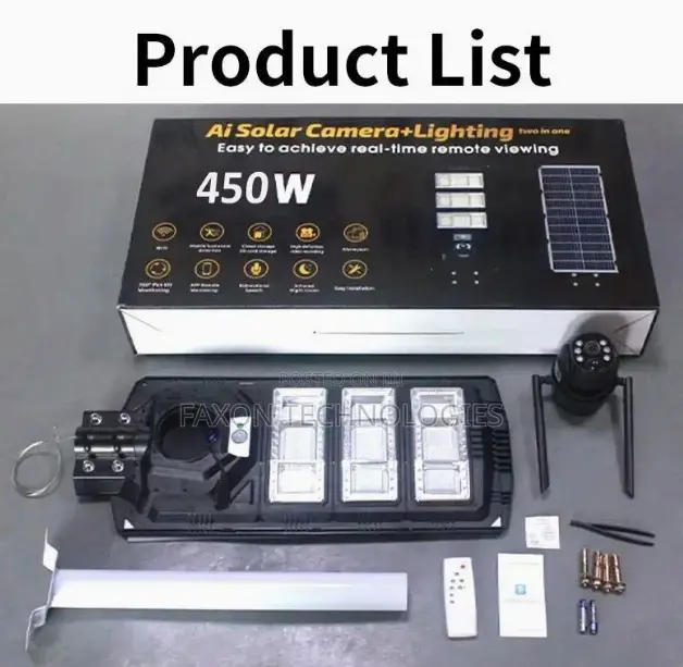 V380pro Integrated Solar Street Light With 4mp PTZ Camera