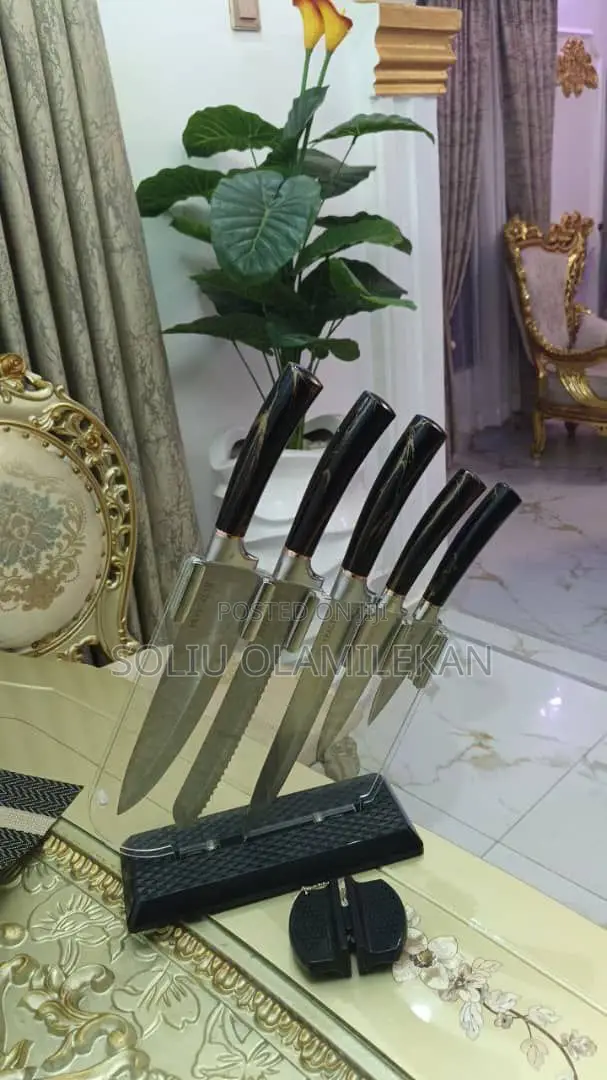 7 PCS Fashion Marble Kitchen Knife