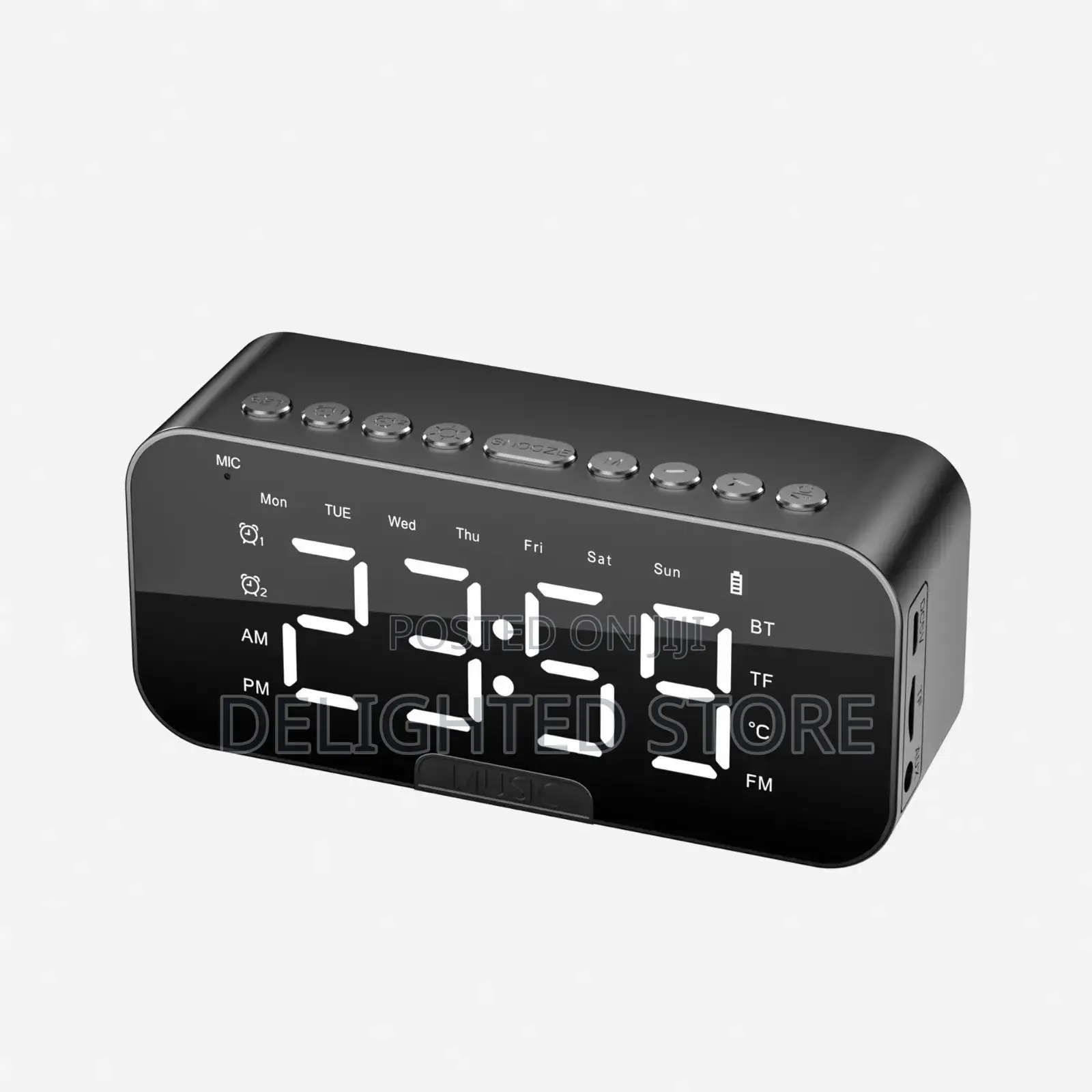 Multifunctional Rechargeable Alarm Clock Tf/Fm Radio