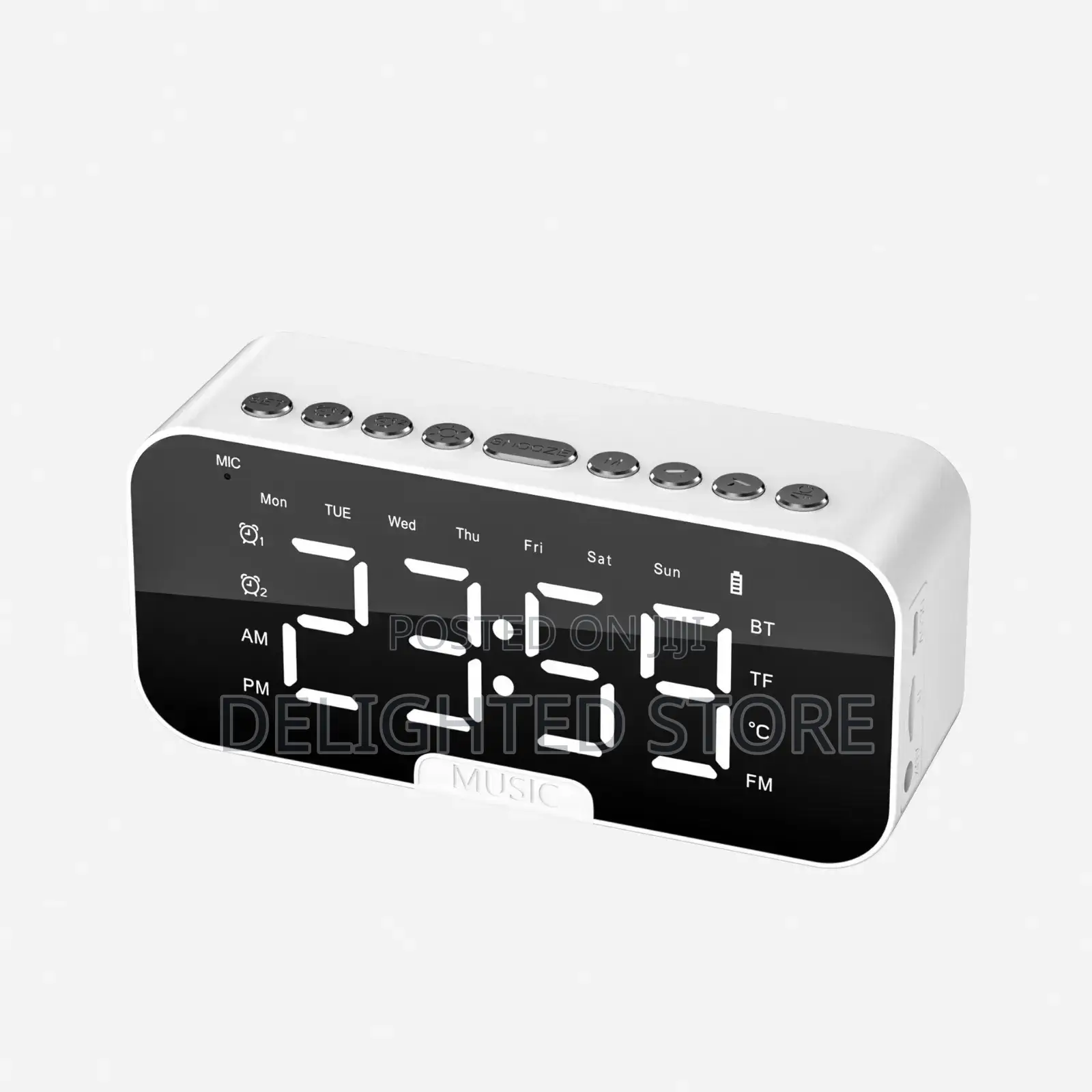 Multifunctional Rechargeable Alarm Clock Tf/Fm Radio