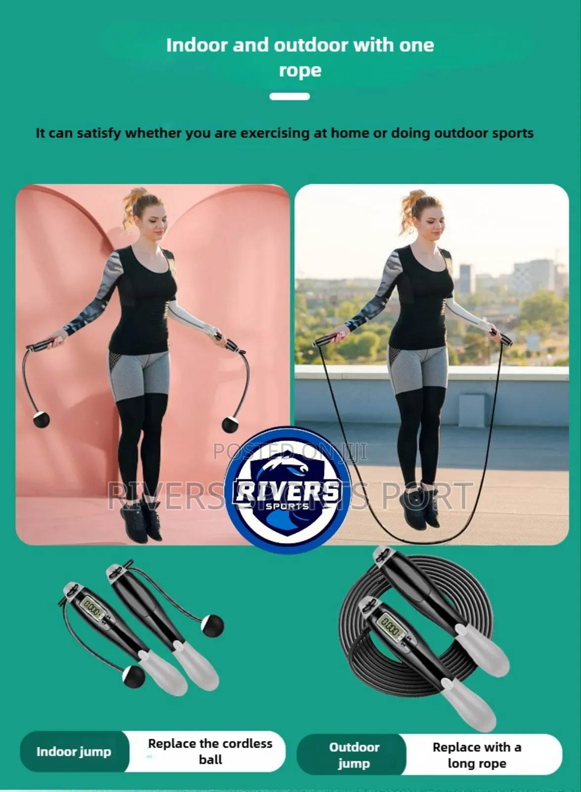 275cm Smart Electro Digital 2in1 Wired Wireless Jump Rope