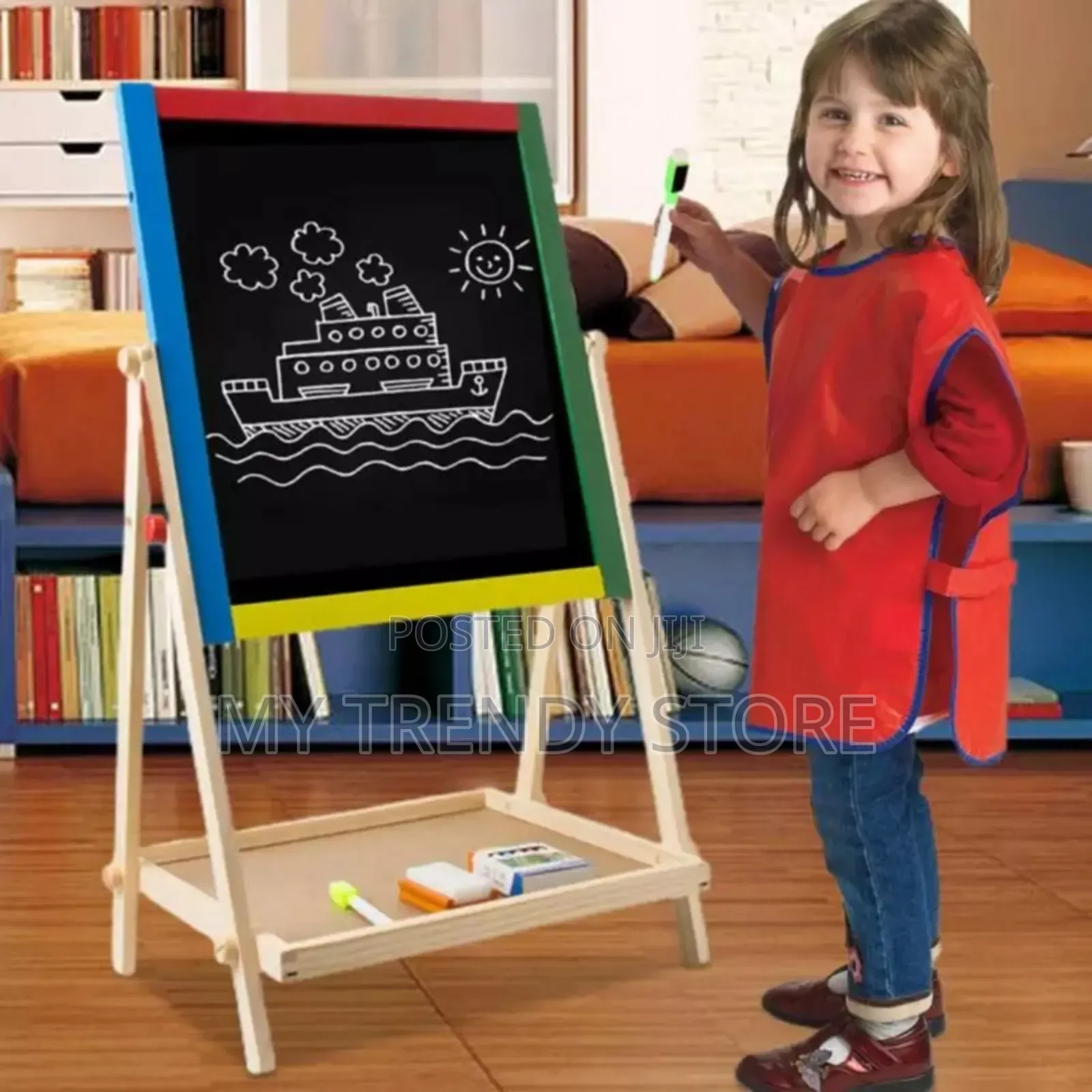 Kids Wooden Chalk Board