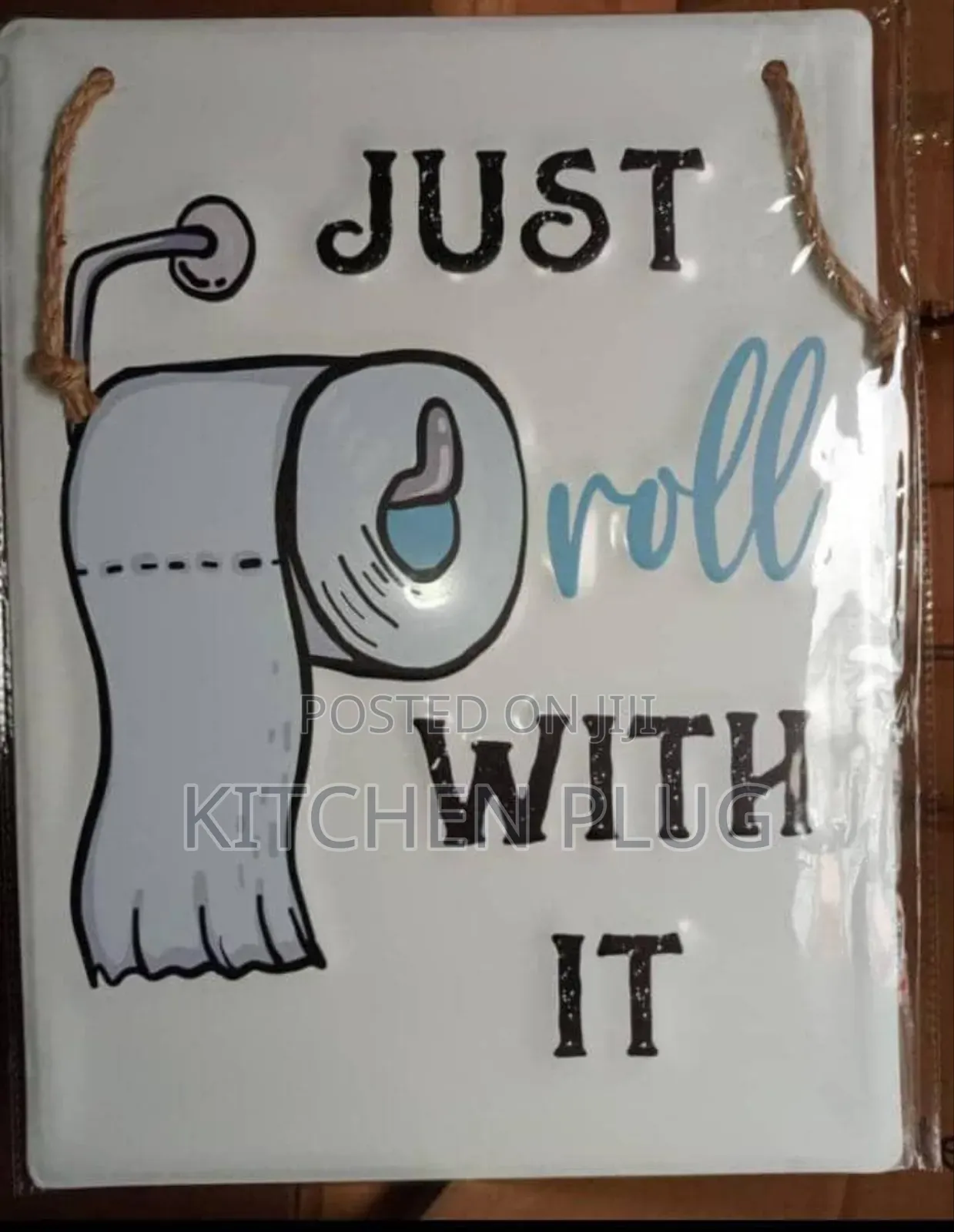 Just Roll With It Toilet Plaque 『 Toilet Decr 』
