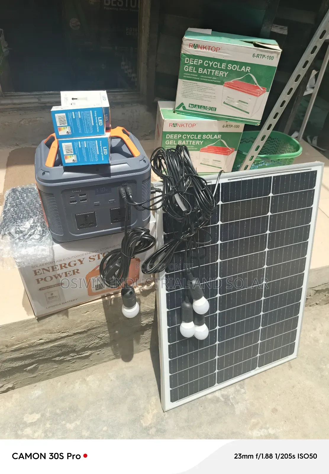 Energy Storage 500w Solar Generator With 80w Solar Panel