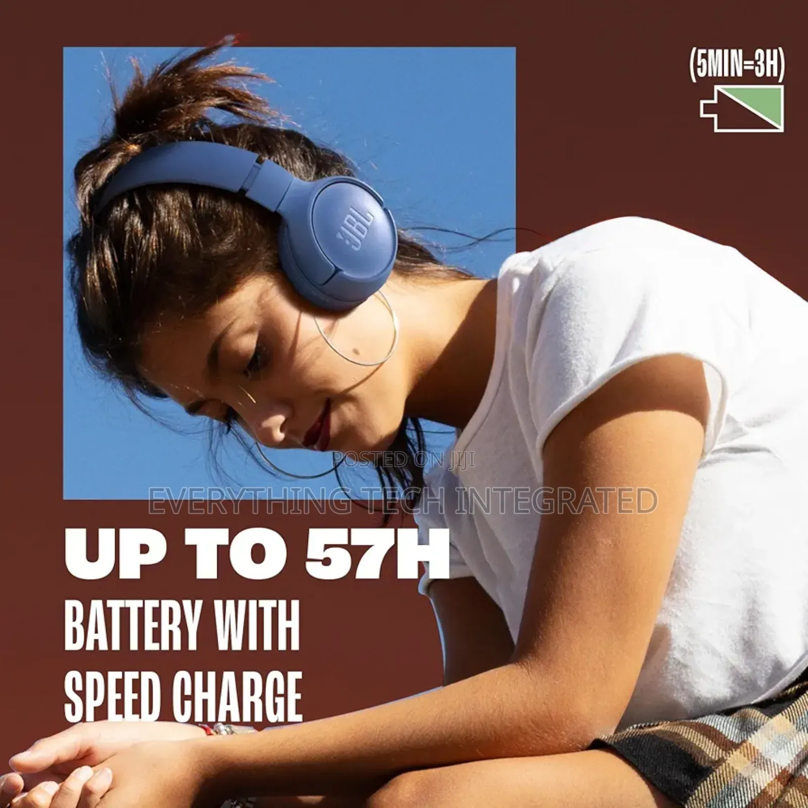 JBL Tune 520bt - Wireless on-Ear Headphones, Open Box