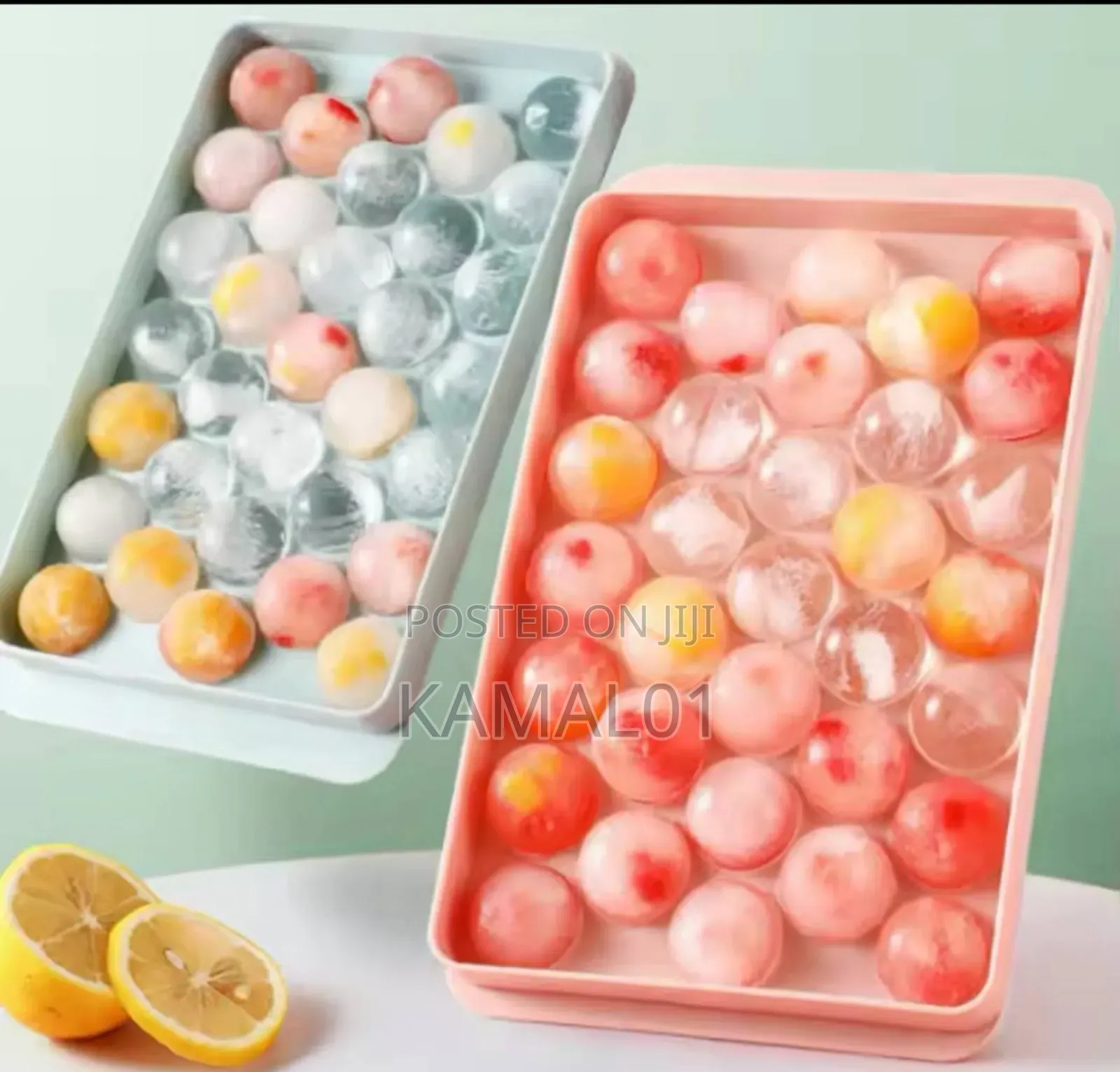 Plastic Round Ice Cube Tray Ball Maker Reusable Flexible