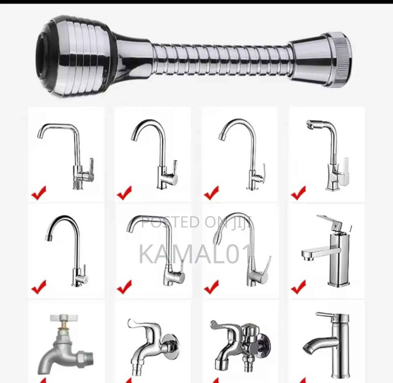 Flexible Faucet Sprayer Attachment, 360 Degrees Kitchen Sink