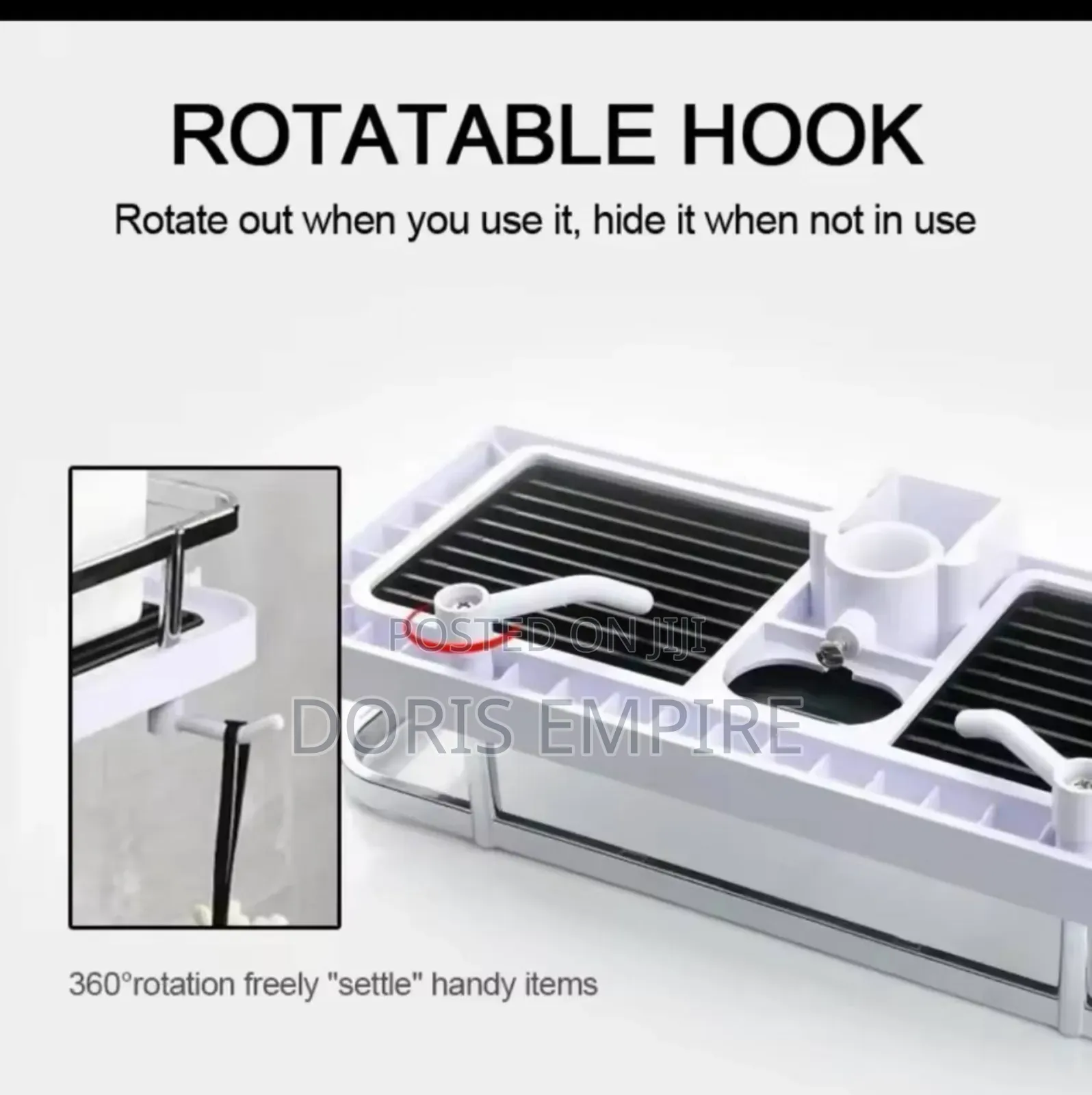 Shower Storage Holder Bathroom Shelf Pole Shelves Shampo