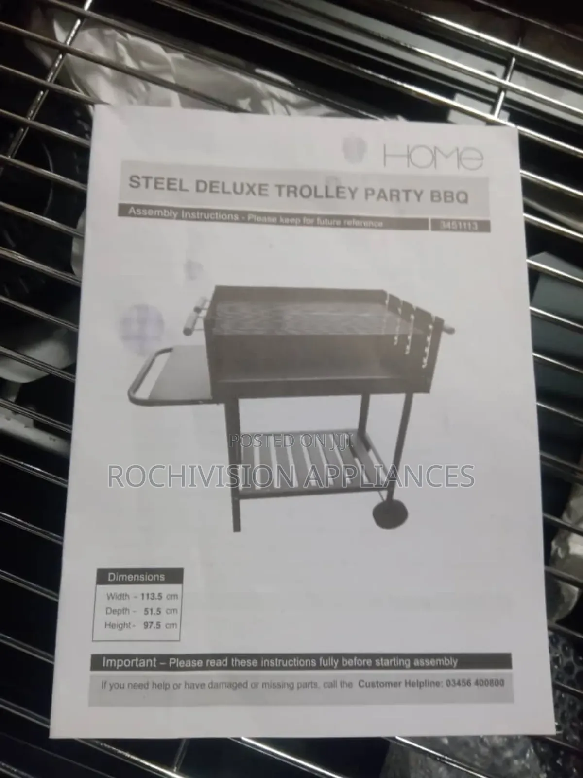 Charcoal BBQ Grill Deluxe Stainless Steel Outdoor Barbecue