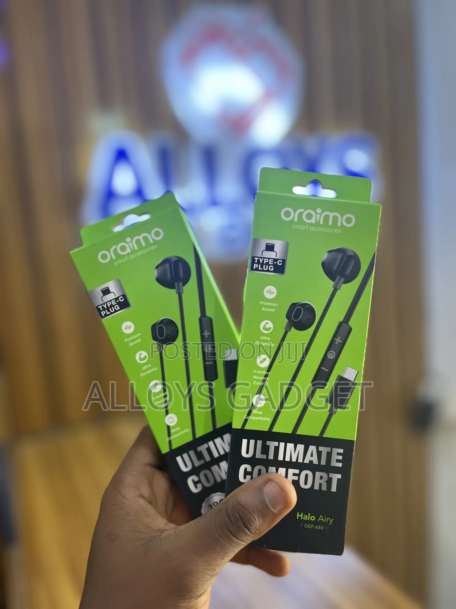 Oraimo Halo Airy Type C Half in-Ear Wired Headphone