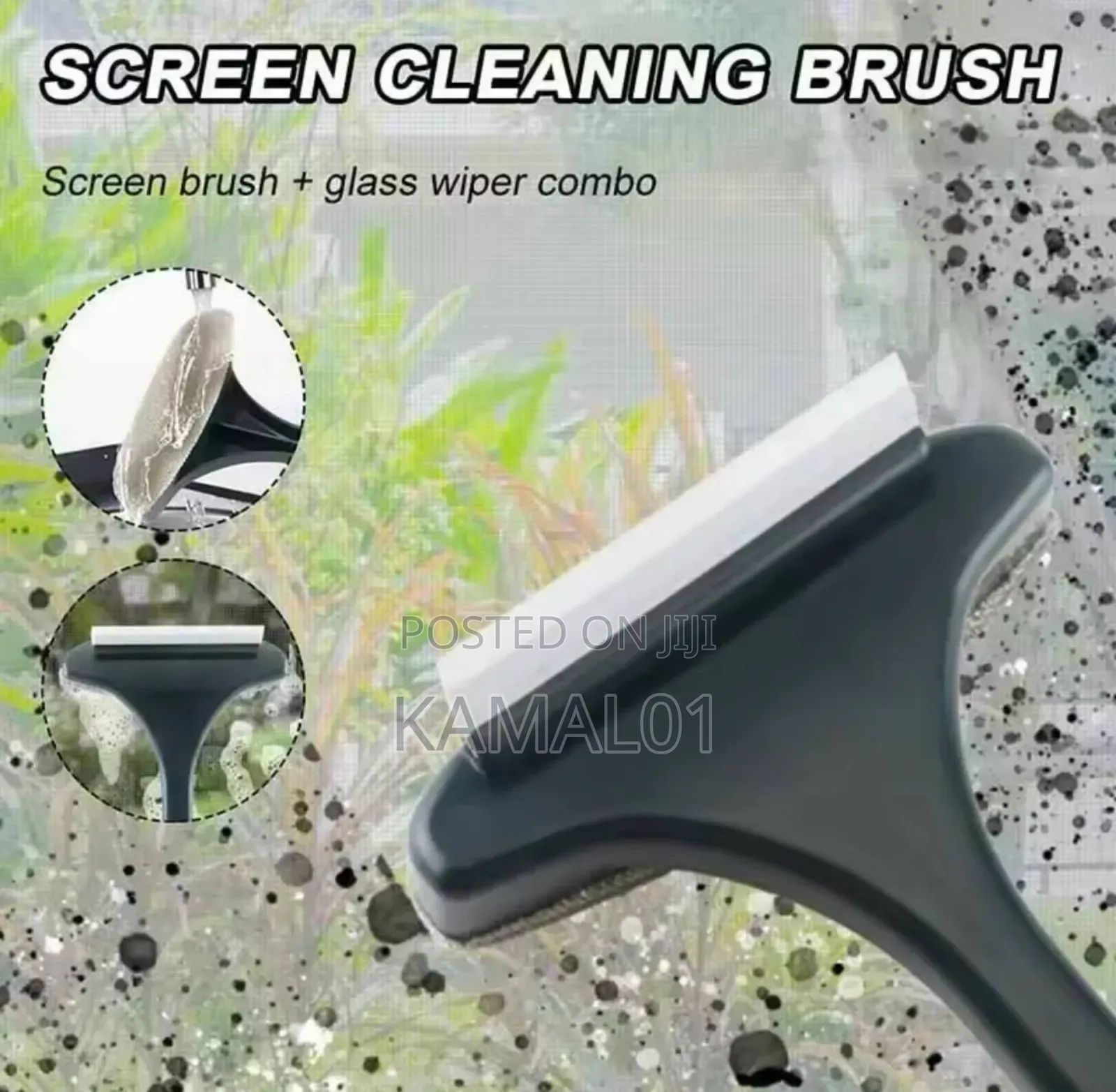 Realisticm 2 in 1 Window Screen Cleaner,Cleaner Brush