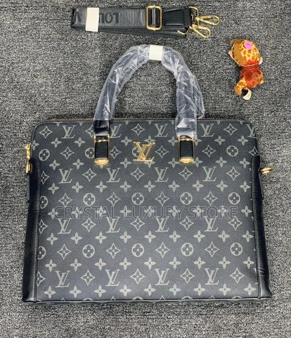 Louis Vuitton Quality Luxury Men Genuine Leather Laptop Bag