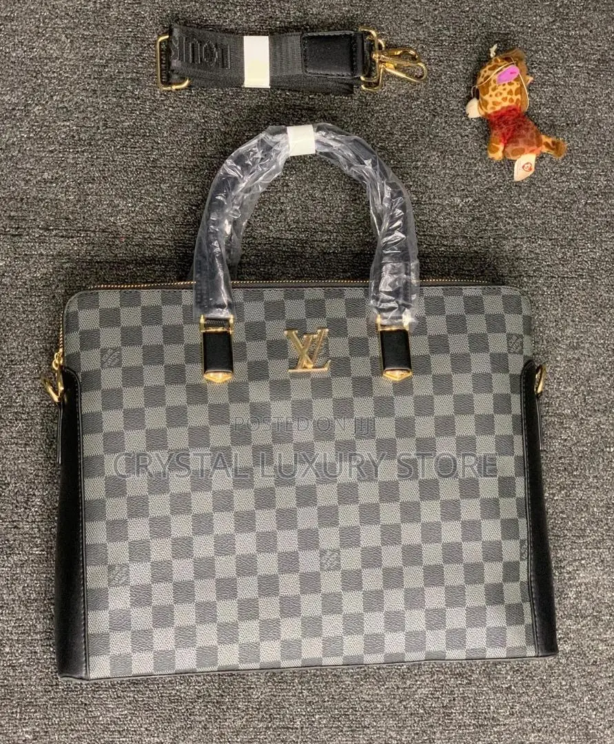 Louis Vuitton Quality Luxury Men Genuine Leather Laptop Bag