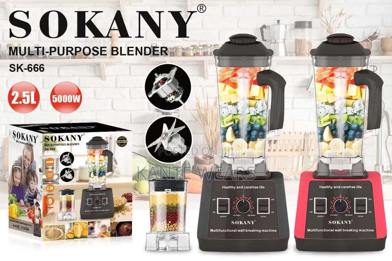 5000 Watts 2 In 1 Sokany Multi Purpose Blender