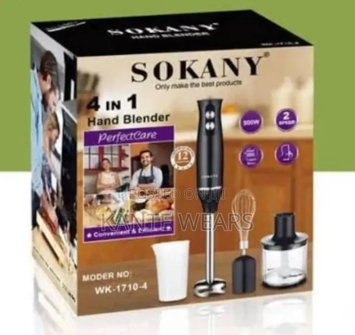 Sokany 4 In 1 Hand Blender Mixer Machine - 500w