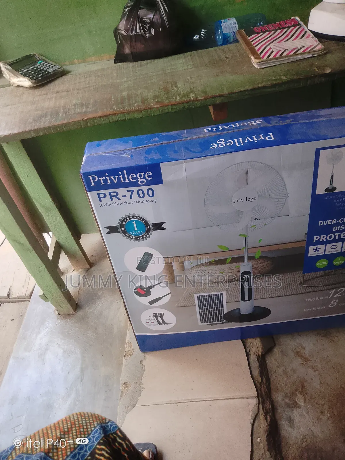 Solar Powerful Rechargeable Standing Fan