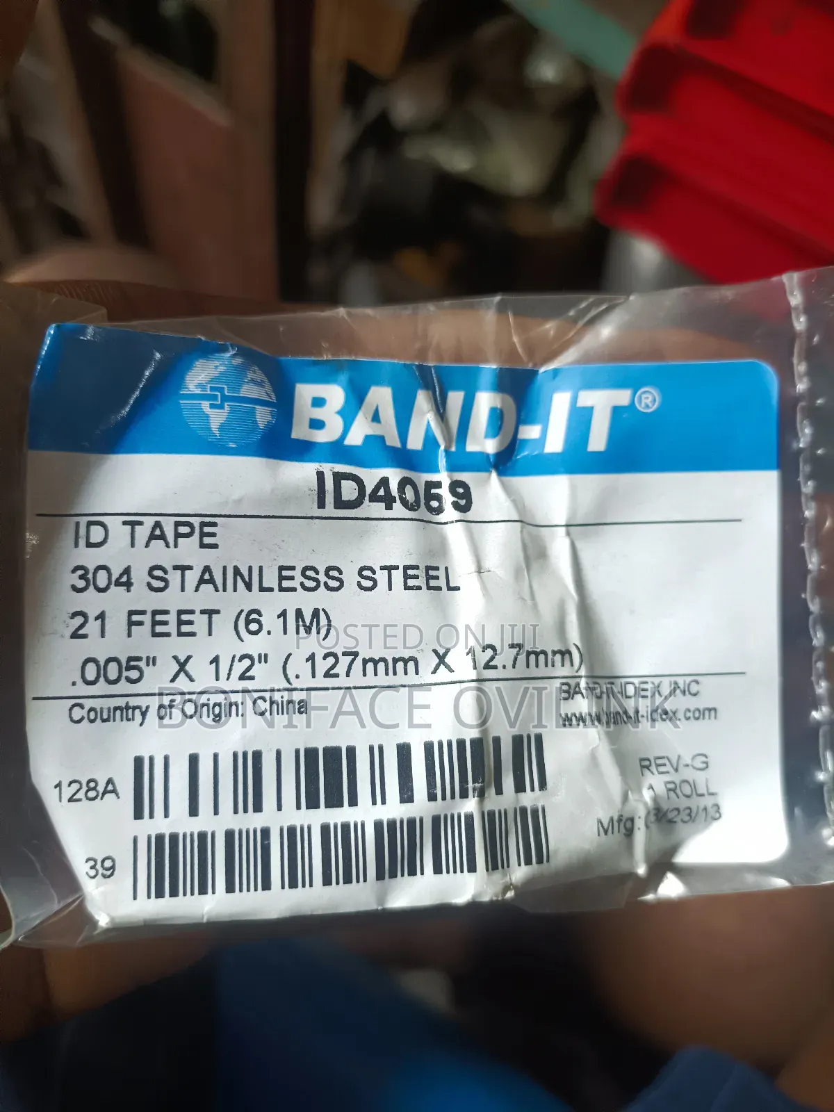 Id Tape 304 Stainless Steel