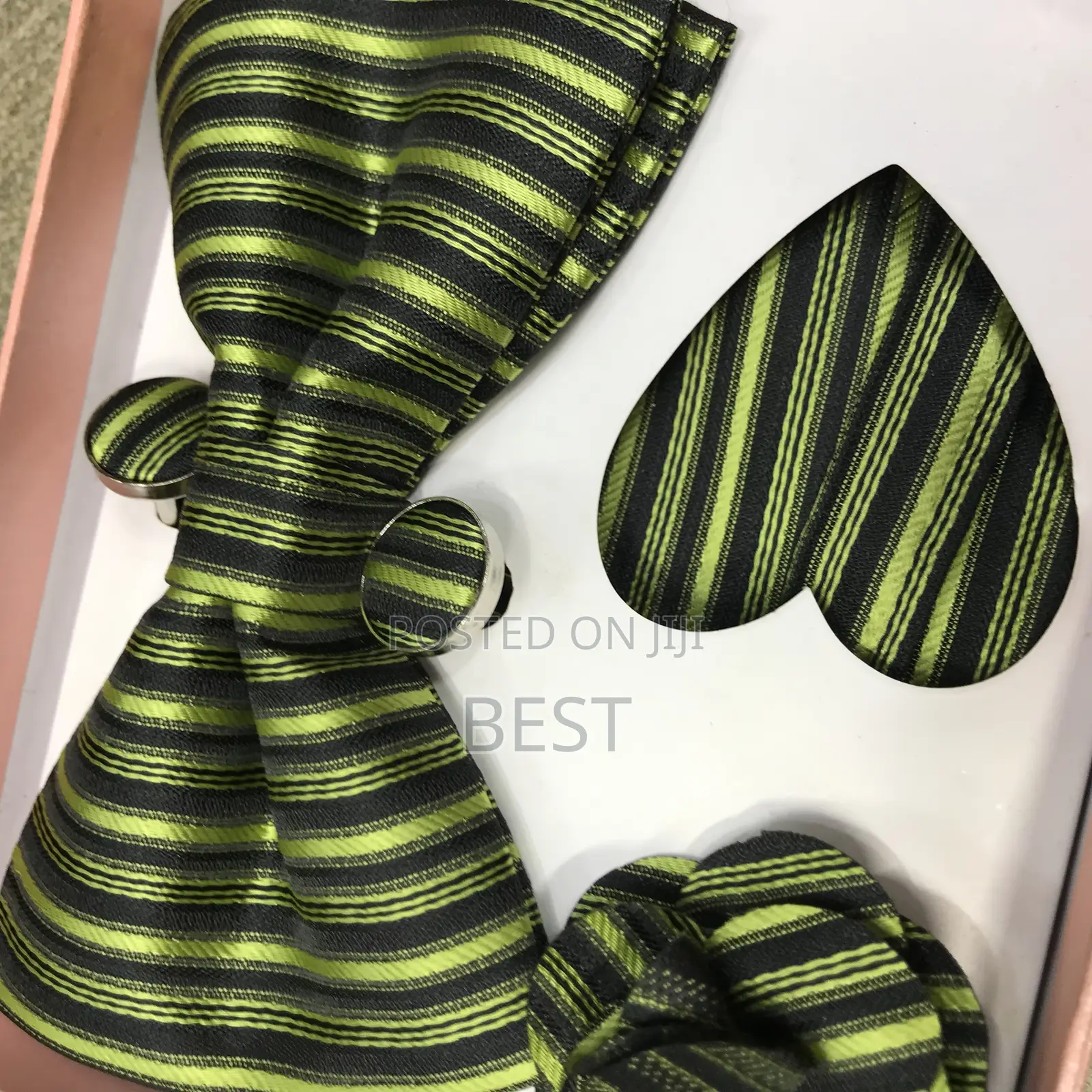 Quality Bow Tie Set With Pocket Square,Cufflinks Lapel Pin