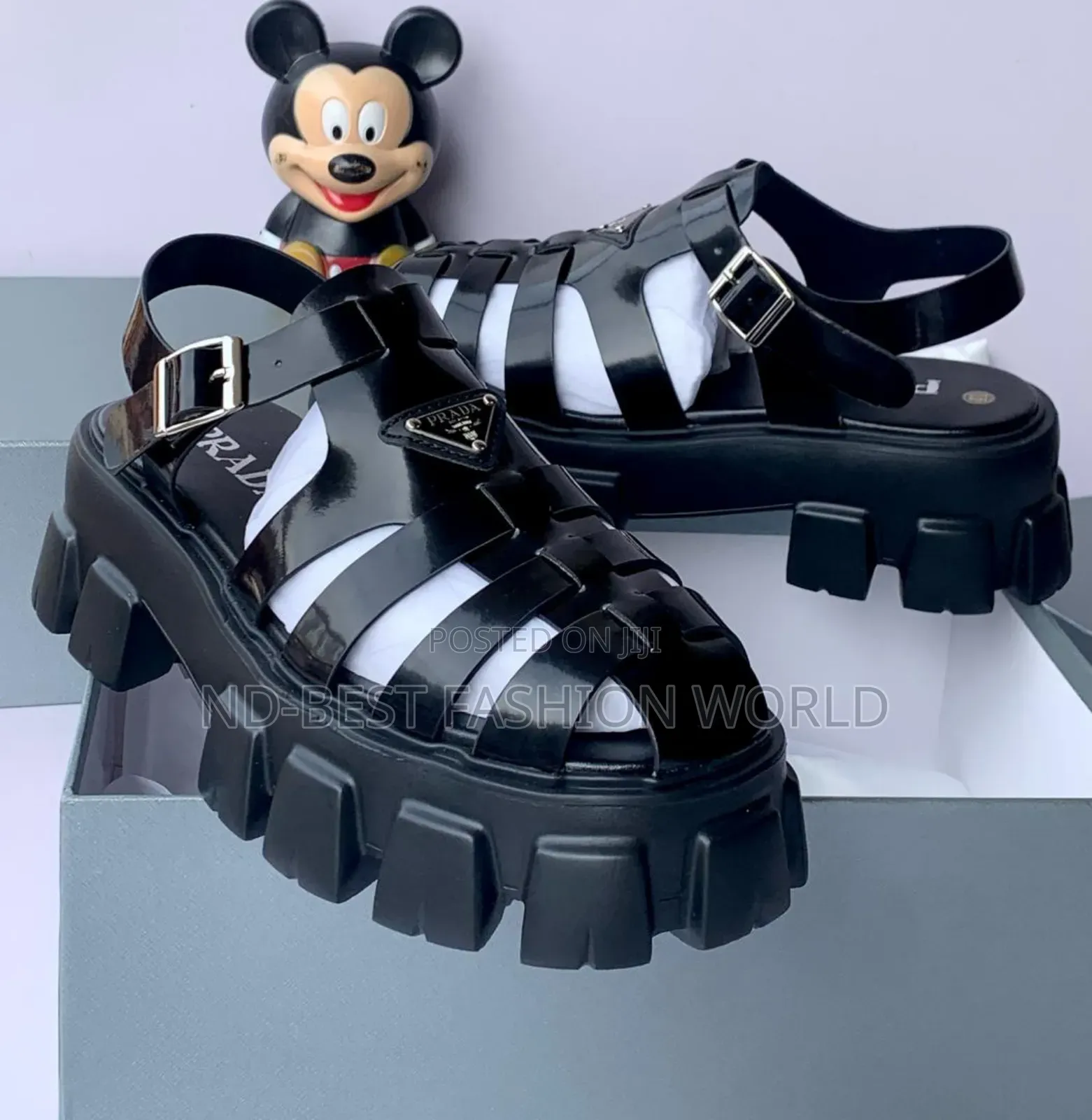 Pure Leather Prada Sandals
