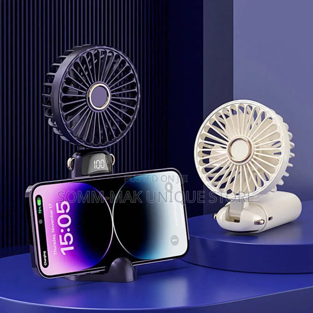 Led Digital Display Hand Fan With 5x Speed