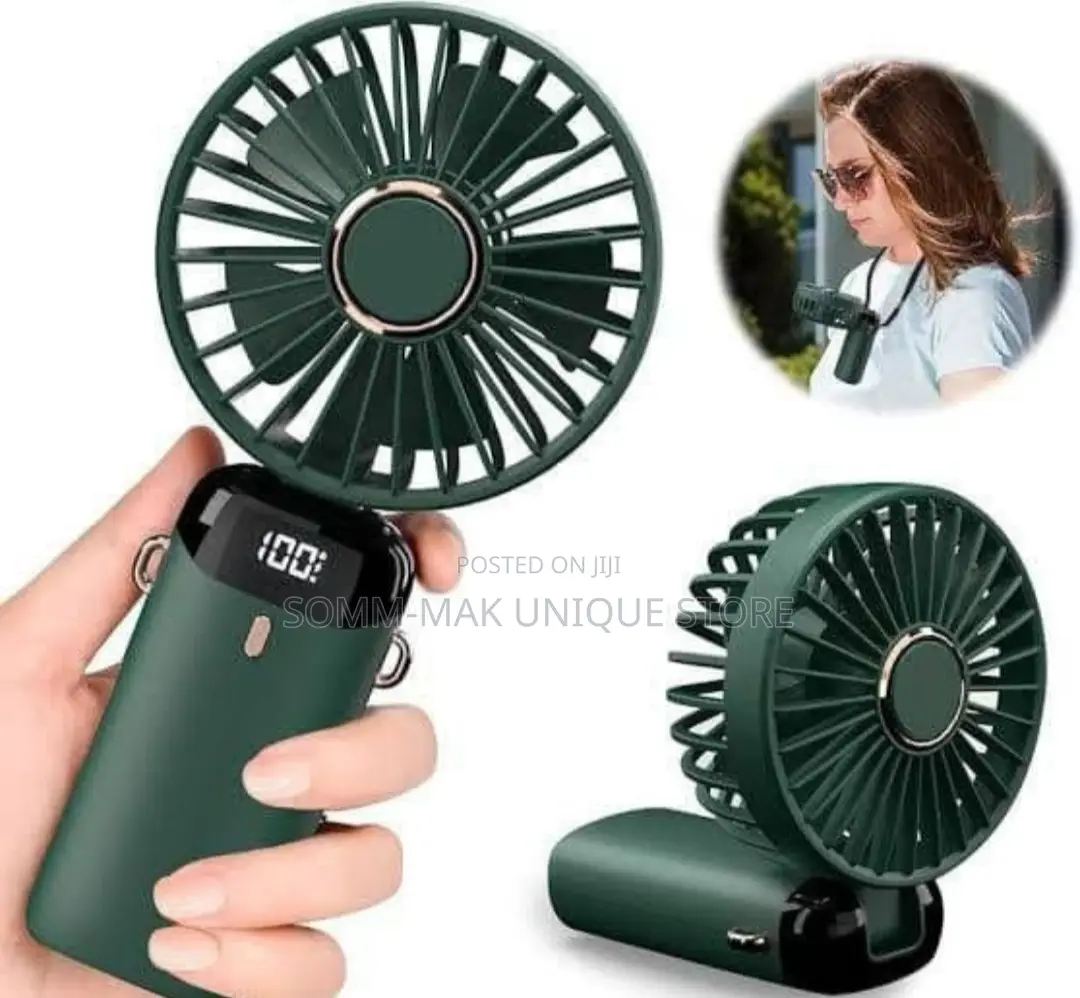 Led Digital Display Hand Fan With 5x Speed