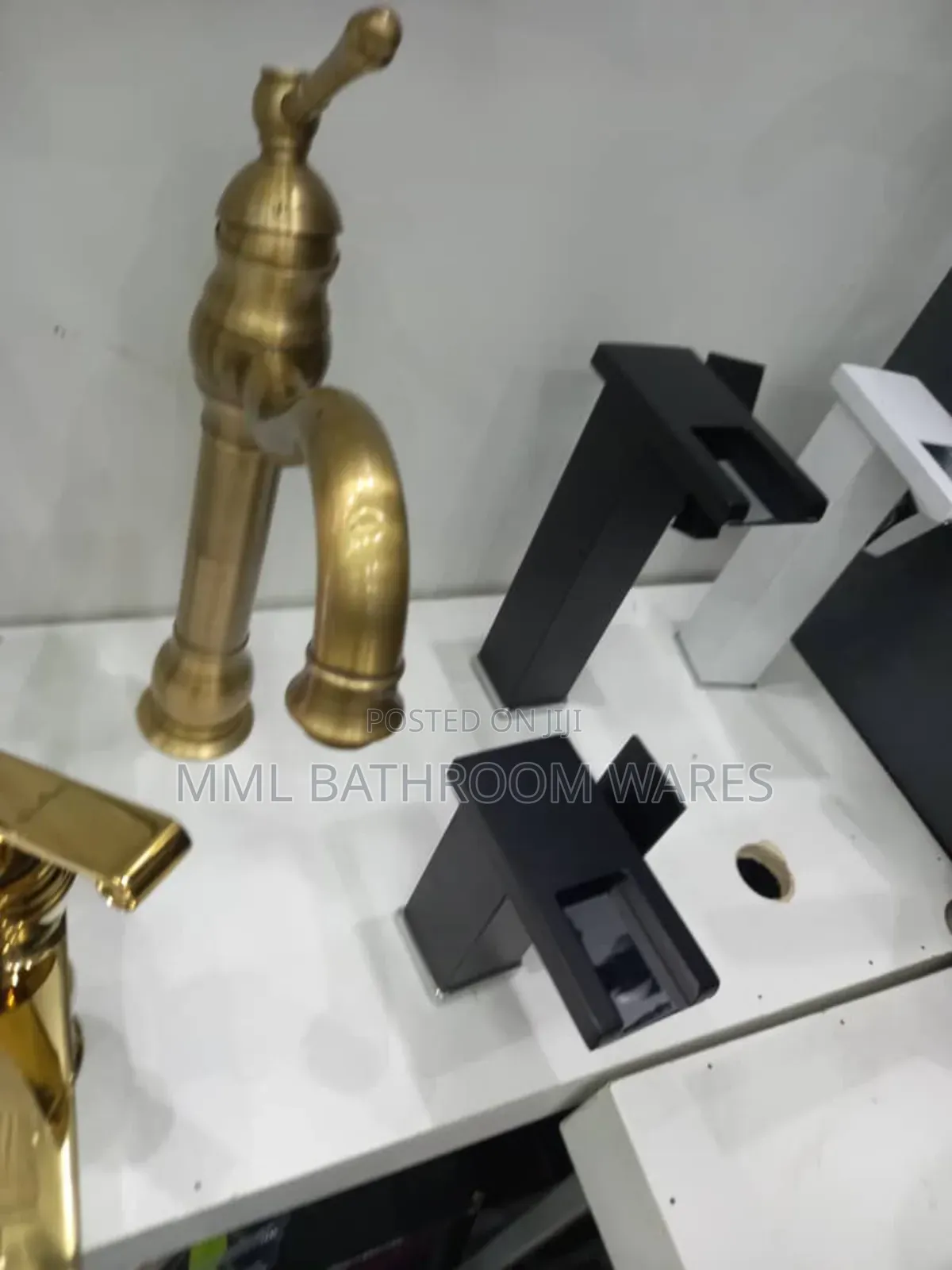Elegant Antique Brass Bathroom Faucet Long Neck Mixer Tap